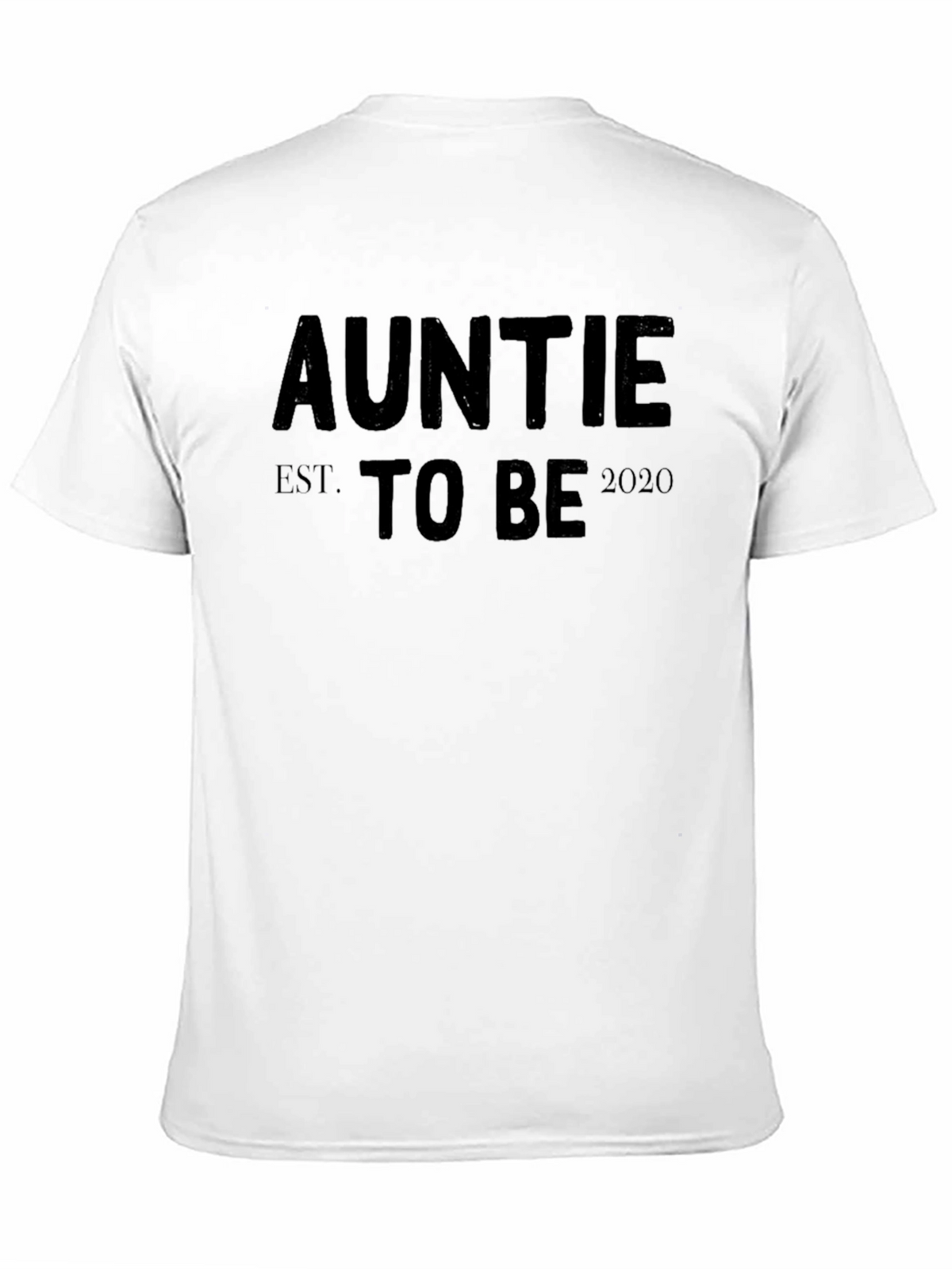 Auntie to Be EST. 2020 Black T-Shirt