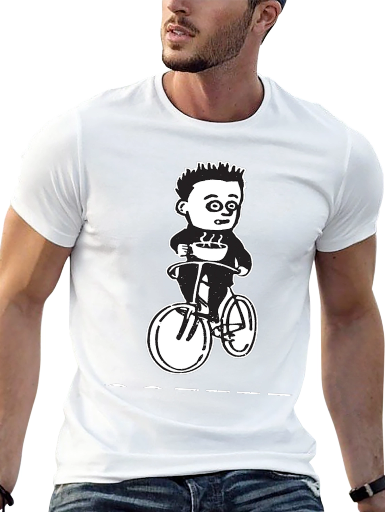 Coffee Ride Graphic Tee - Black Cotton T-Shirt