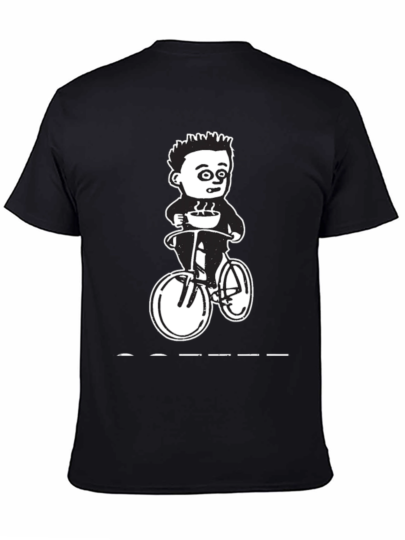 Coffee Ride Graphic Tee - Black Cotton T-Shirt