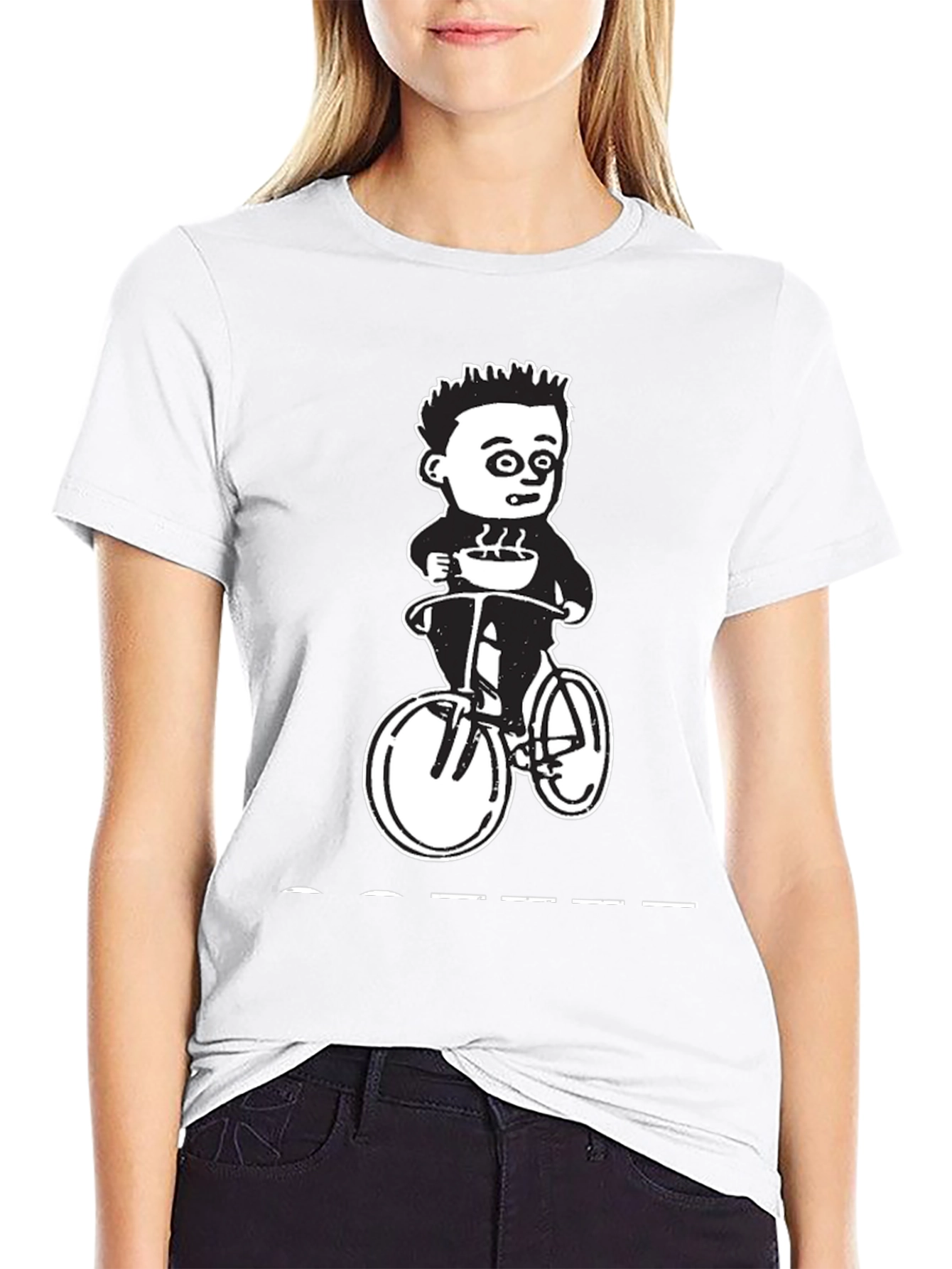 Coffee Ride Graphic Tee - Black Cotton T-Shirt