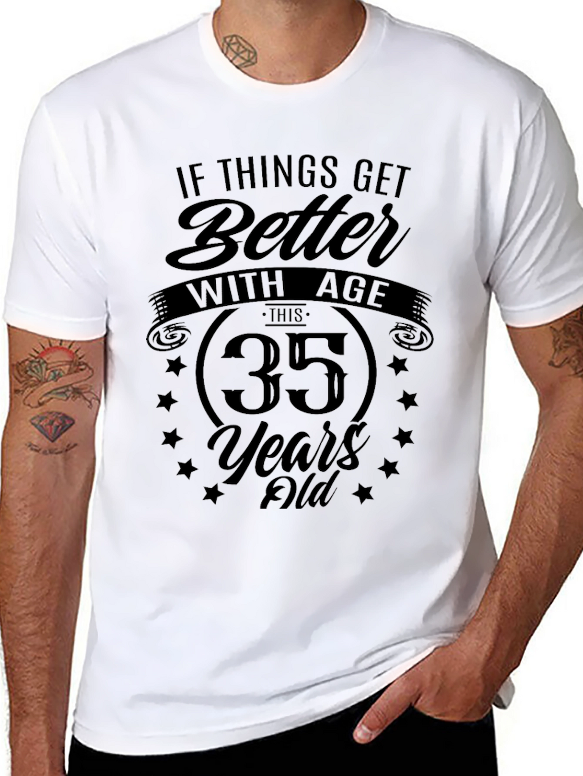 Funny 35th Birthday T-Shirt - Better with Age