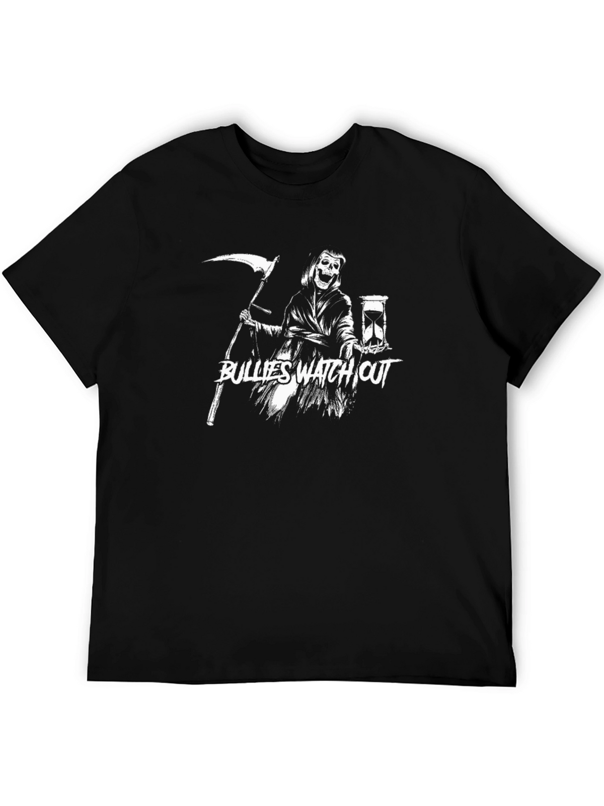 Grim Reaper Bullies Watch Out Graphic T-Shirt