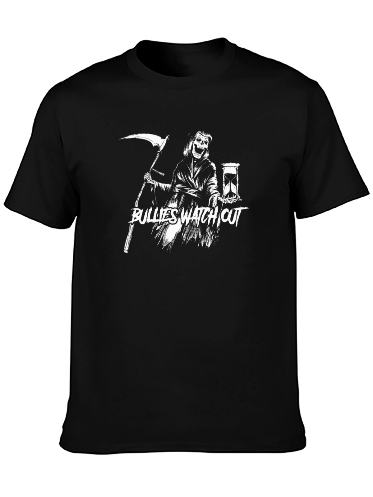 Grim Reaper Bullies Watch Out Graphic T-Shirt