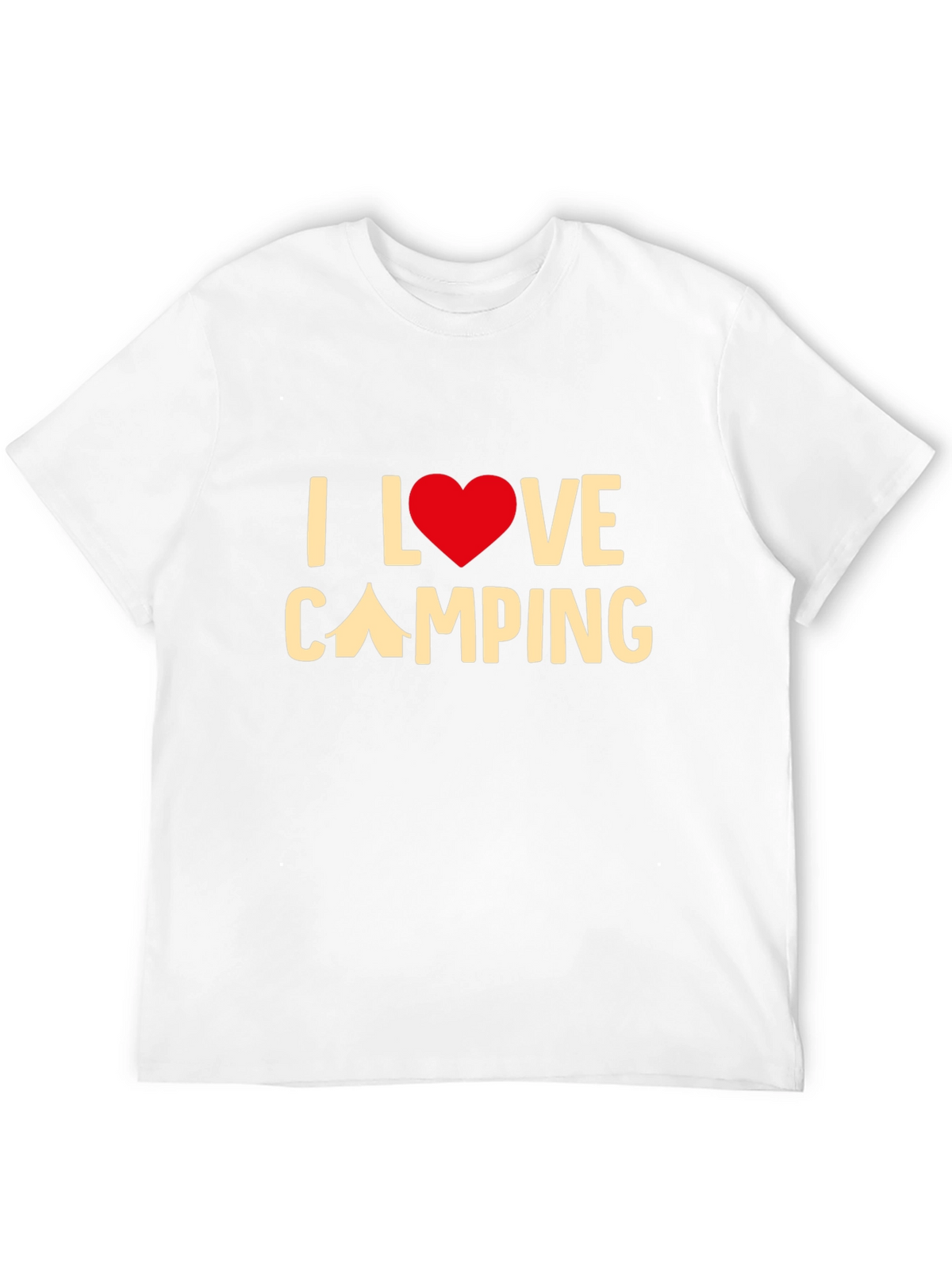 I Love Camping Graphic Tee - Black Cotton T-Shirt