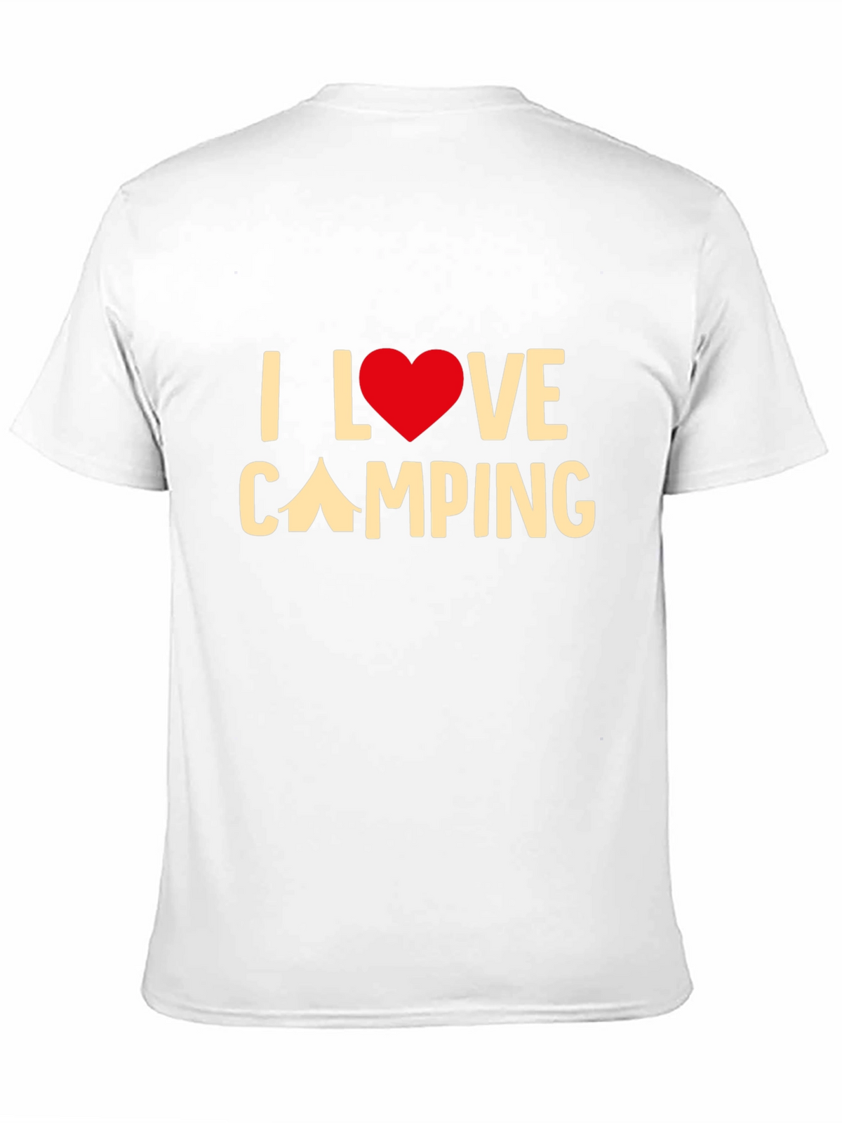 I Love Camping Graphic Tee - Black Cotton T-Shirt