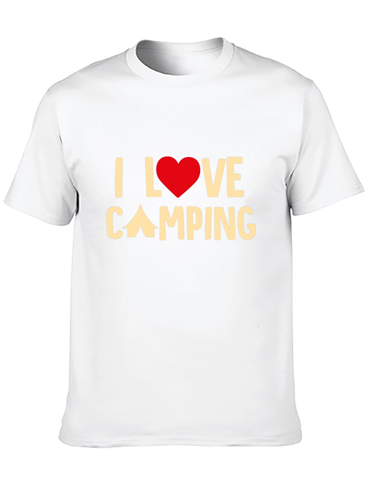 I Love Camping Graphic Tee - Black Cotton T-Shirt