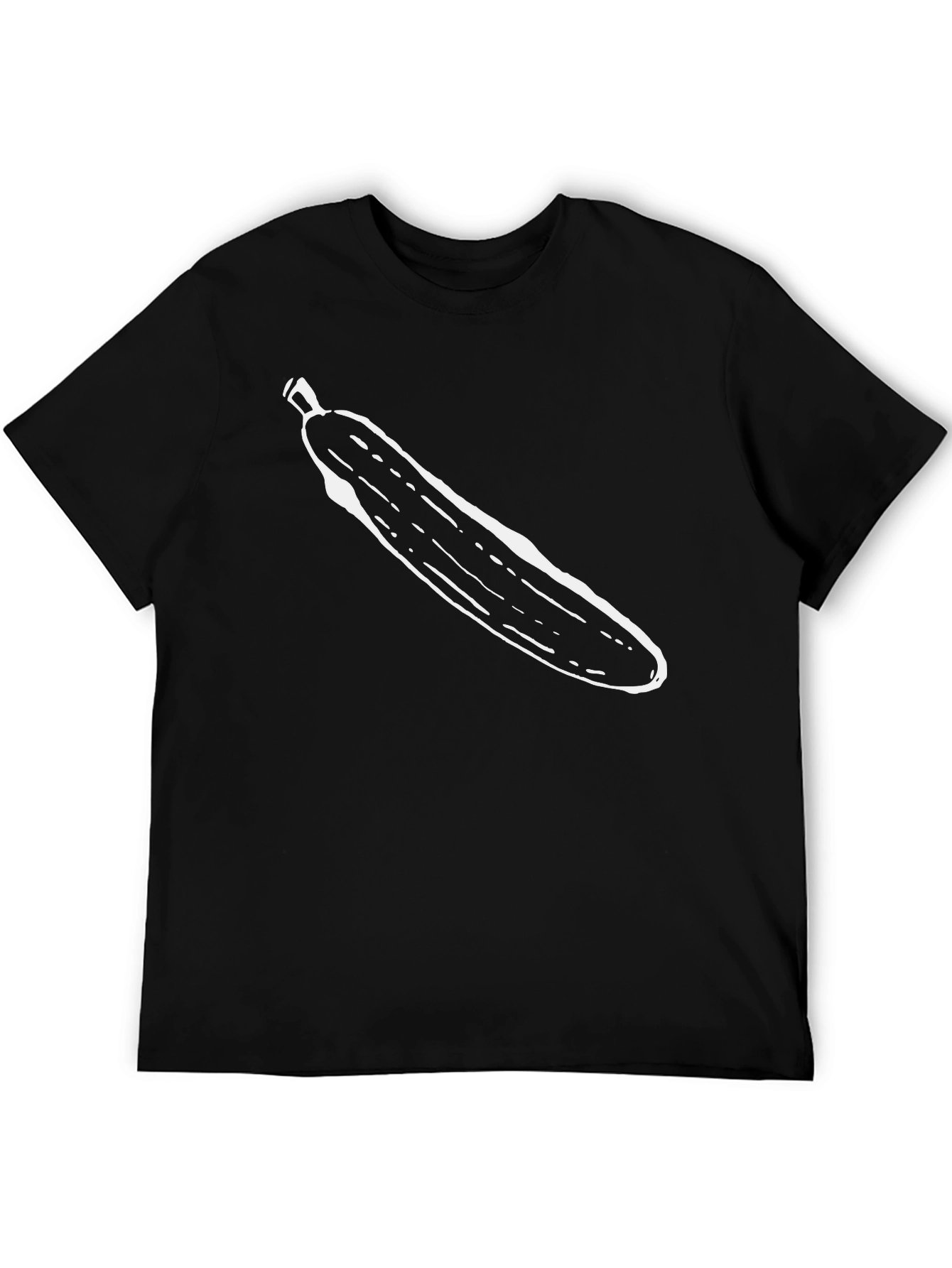 Funny Pickle Graphic Tee - Black Cotton T-Shirt