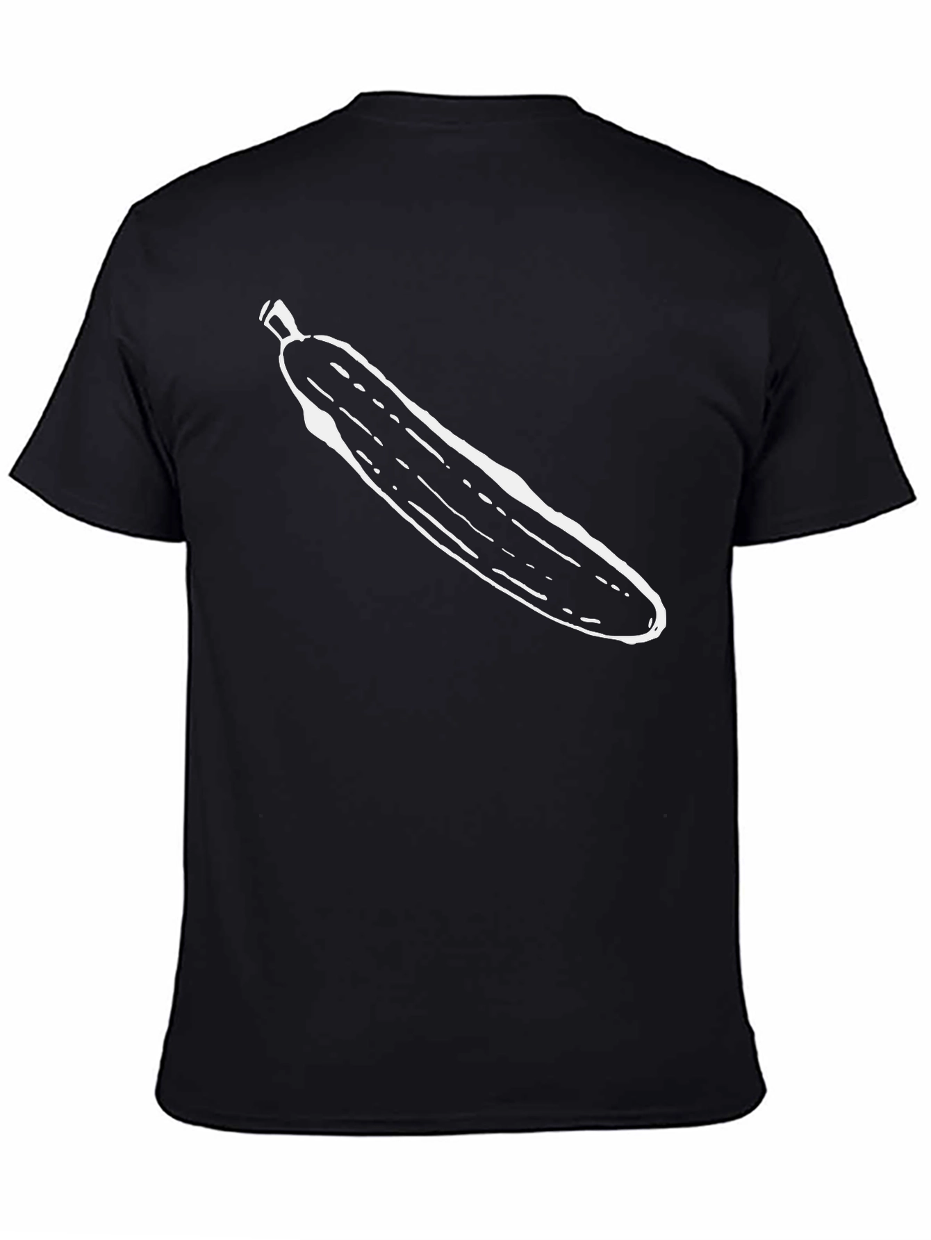Funny Pickle Graphic Tee - Black Cotton T-Shirt