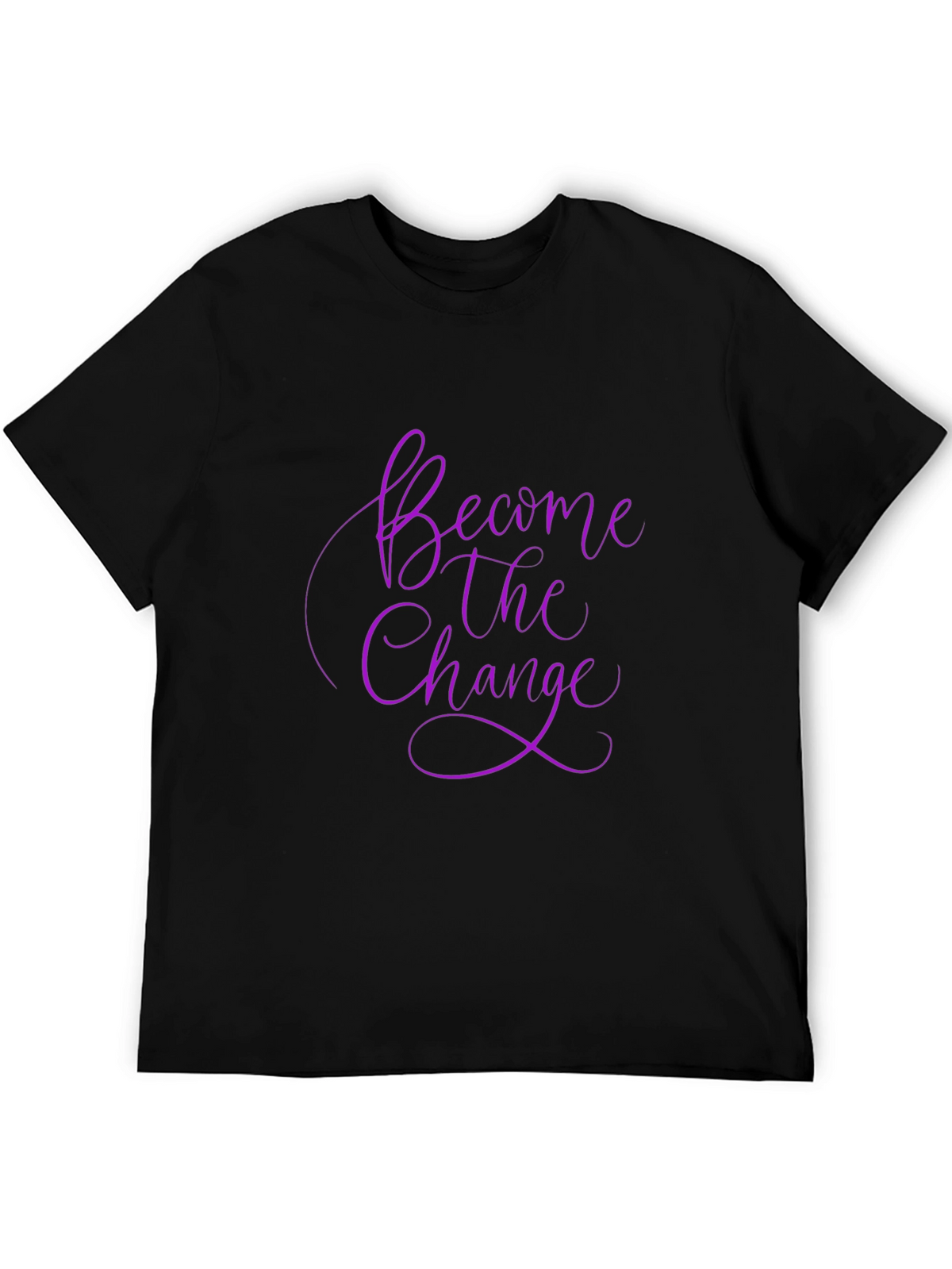 Become The Change Black Graphic Tee Shirt