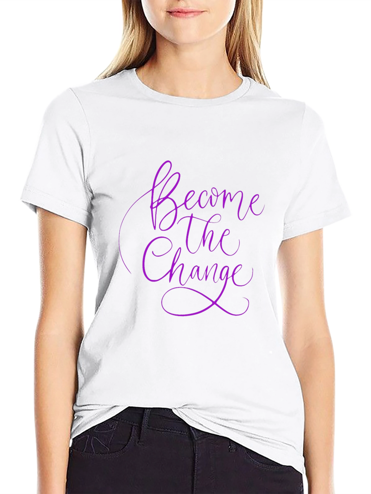 Become The Change Black Graphic Tee Shirt