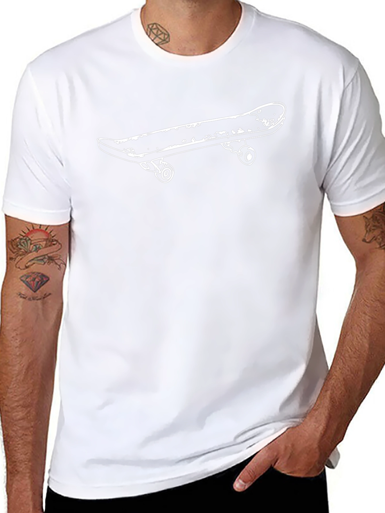 Skateboard Graphic Tee - Cool Black Shirt