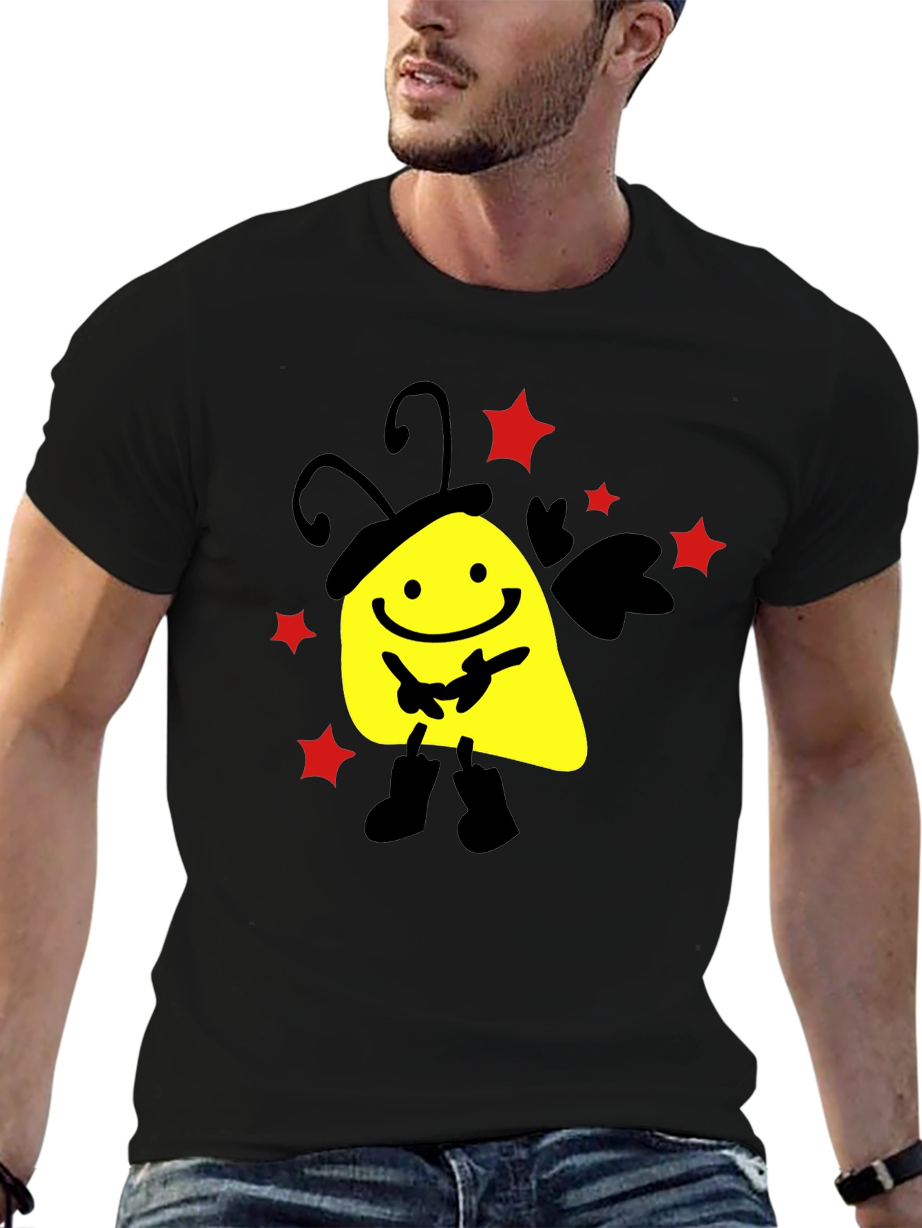Smiley Face Black T-Shirt