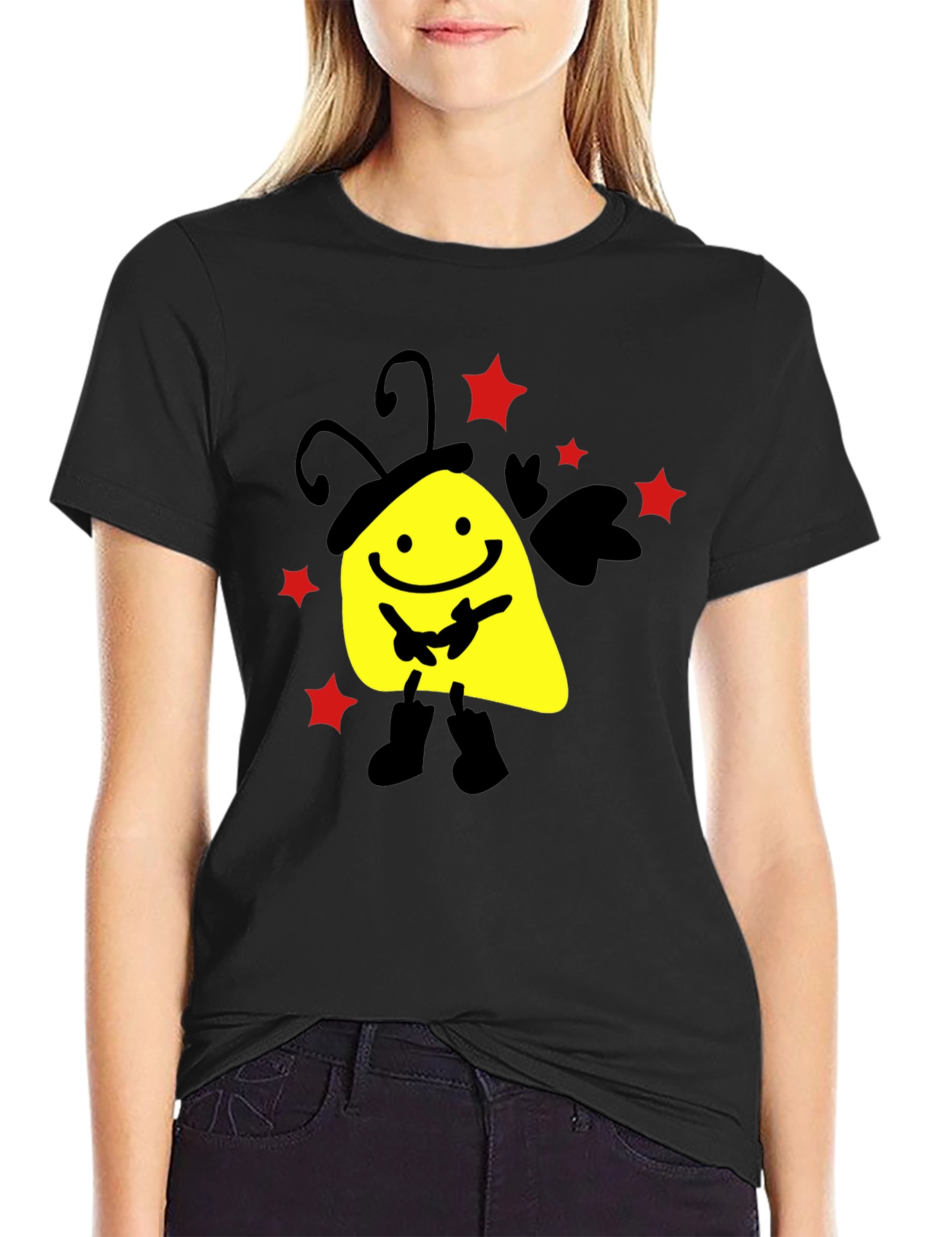 Smiley Face Black T-Shirt