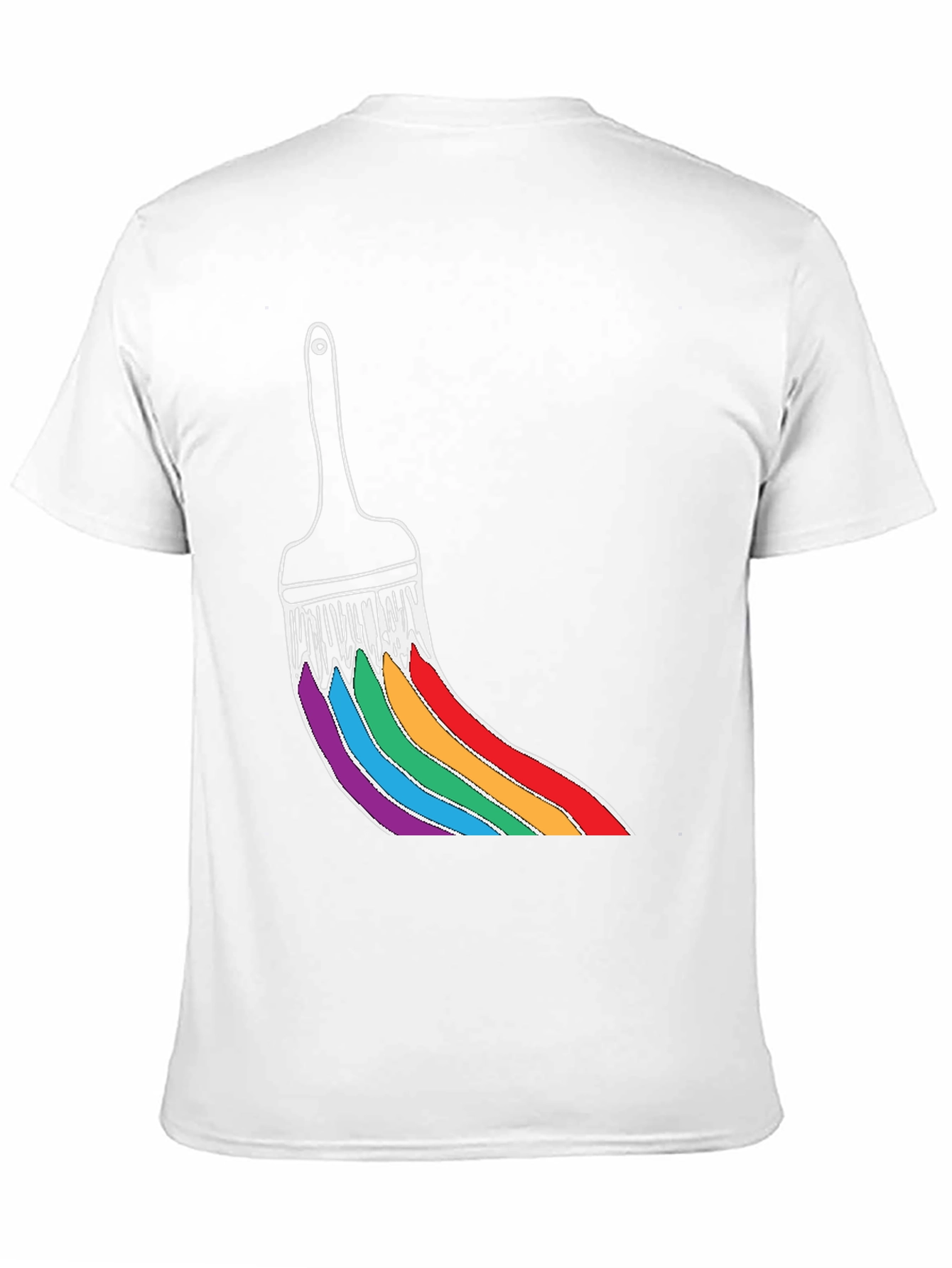 Rainbow Paint Brush Graphic Tee - Unisex