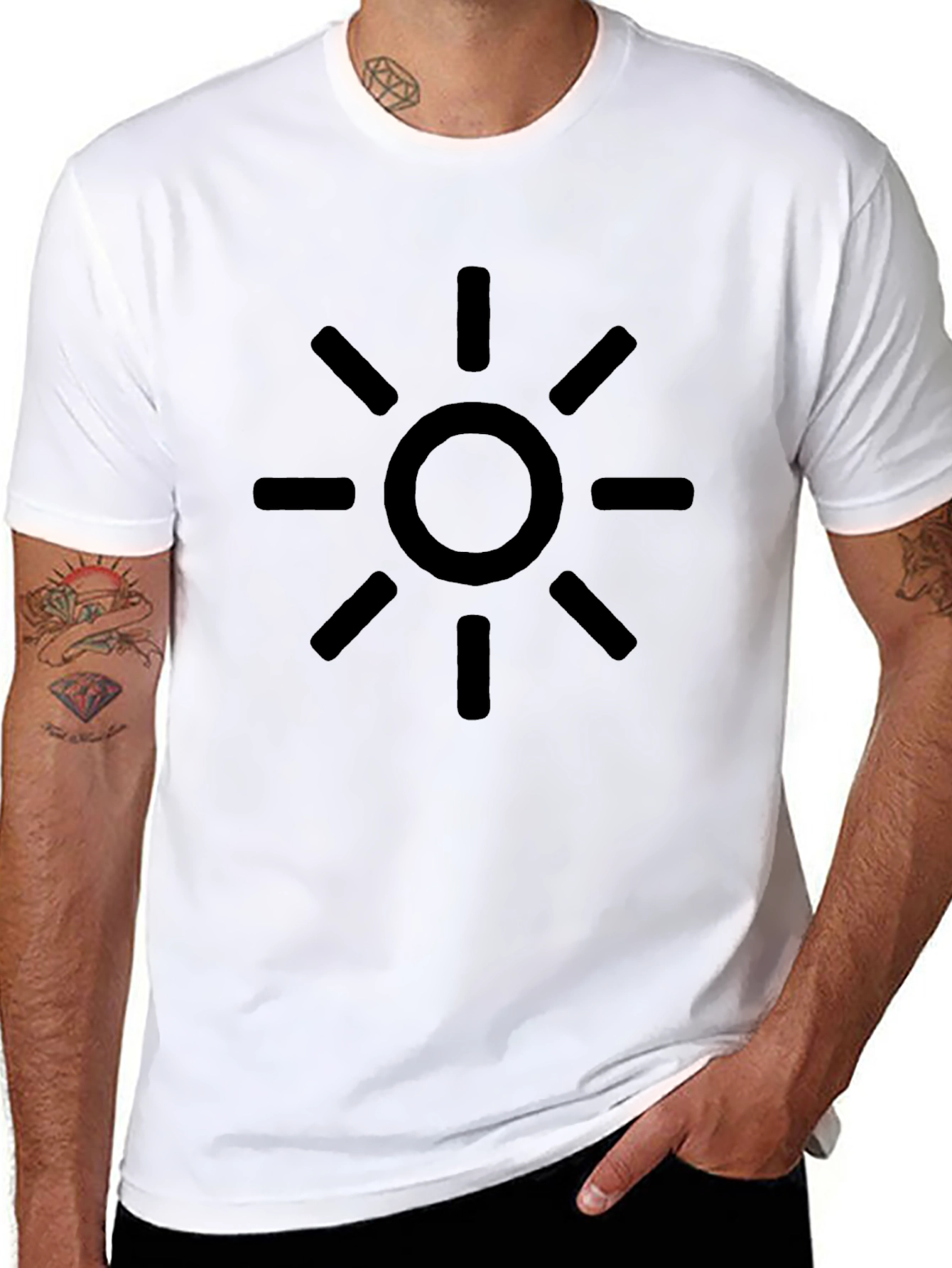 Sun Graphic Black T-Shirt - Casual Style