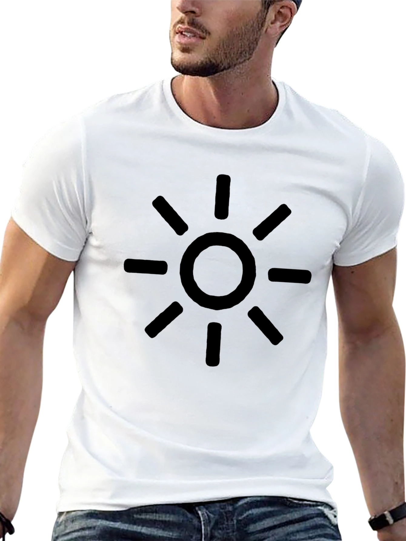 Sun Graphic Black T-Shirt - Casual Style