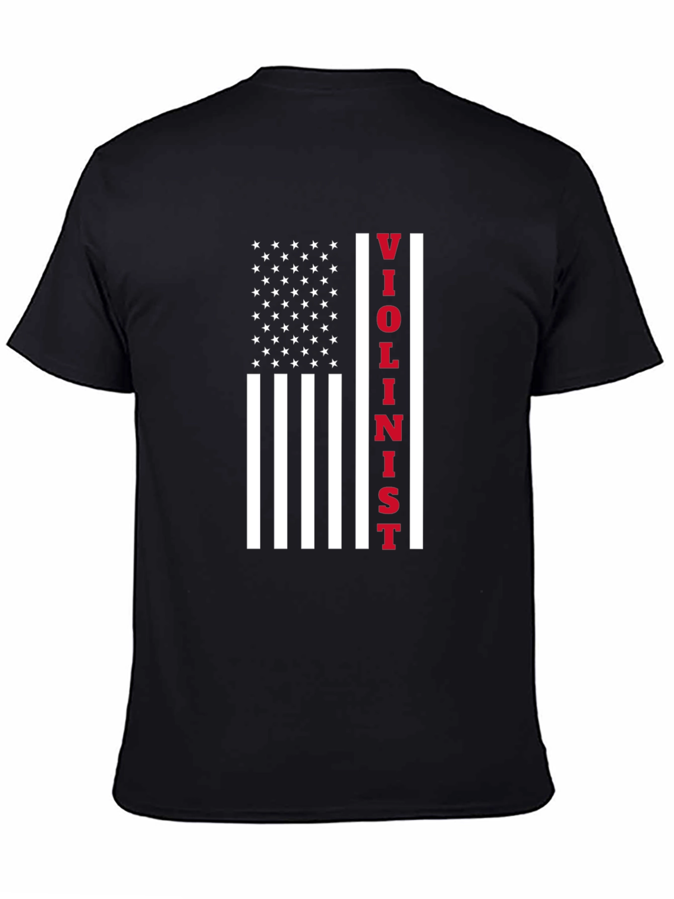 Violinist USA Flag T-Shirt - Patriotic Music Tee