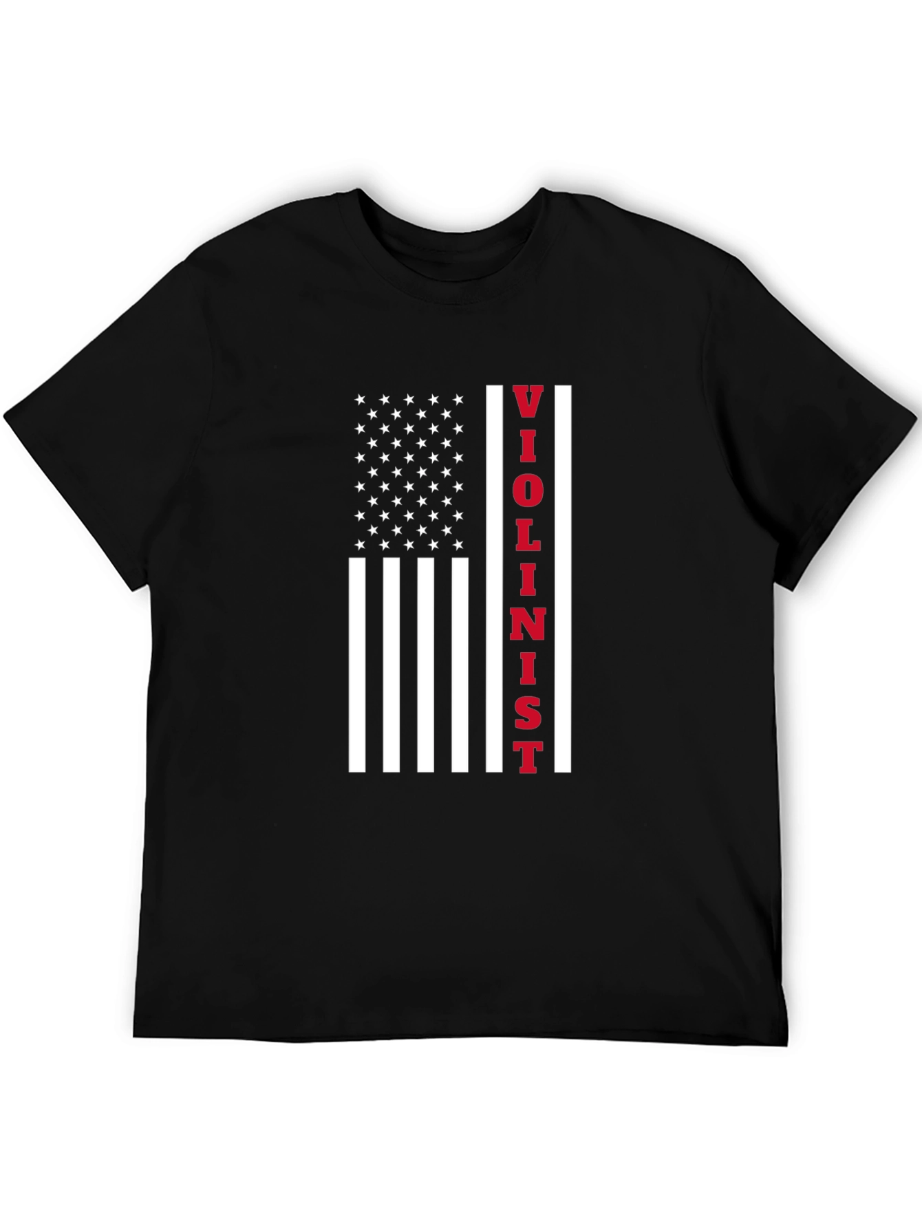 Violinist USA Flag T-Shirt - Patriotic Music Tee