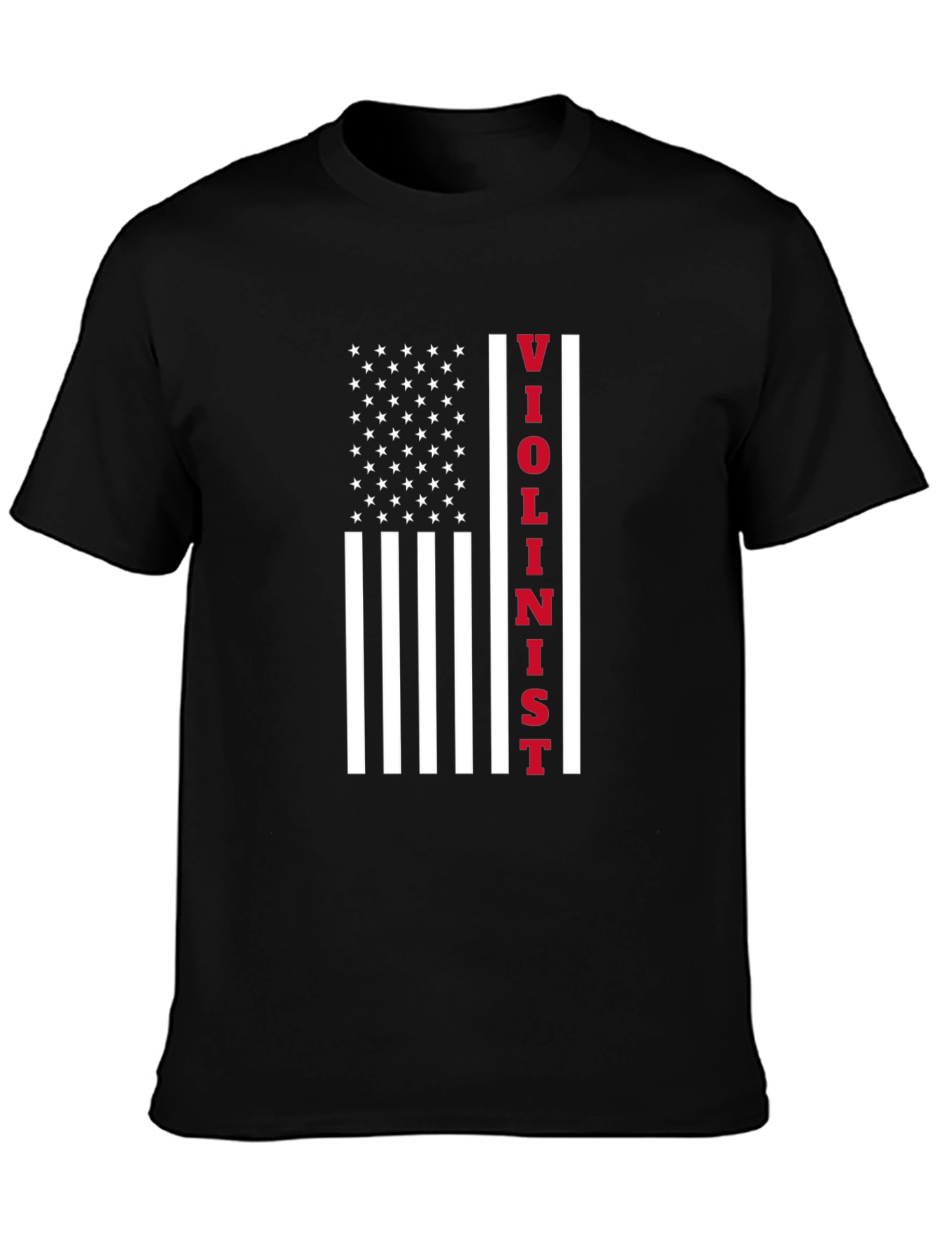 Violinist USA Flag T-Shirt - Patriotic Music Tee