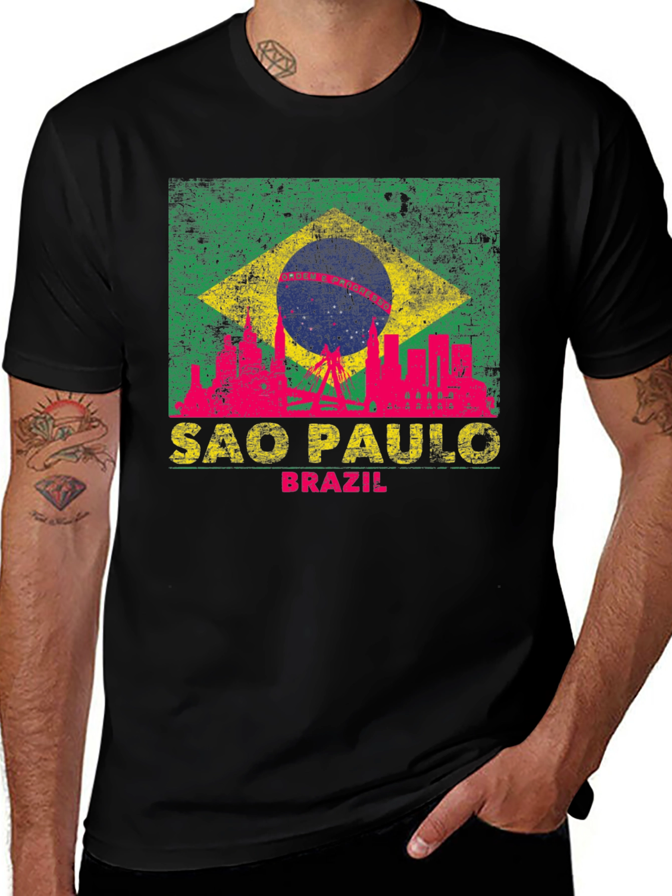 Sao Paulo Brazil T-Shirt - City Skyline Design