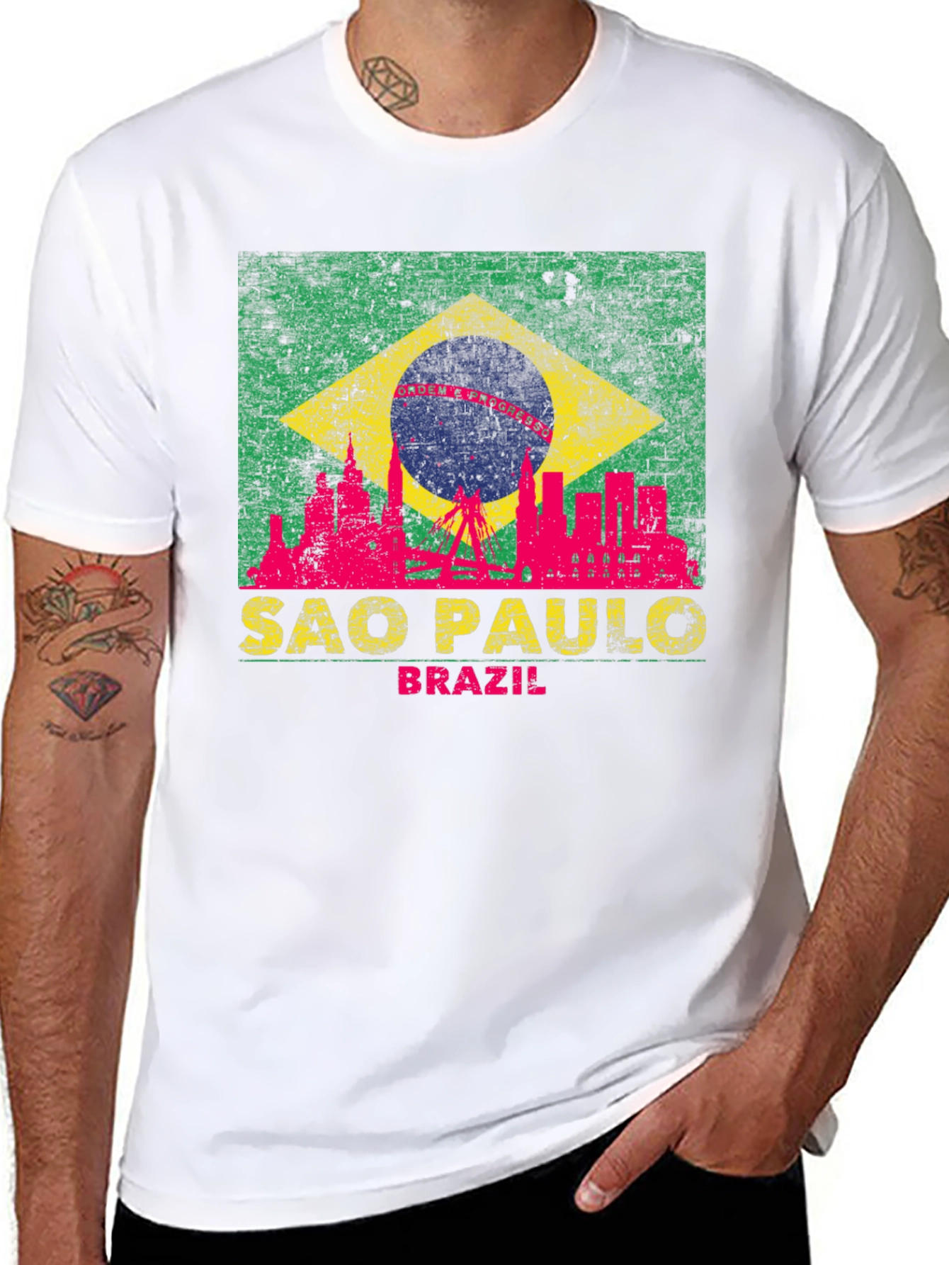 Sao Paulo Brazil T-Shirt - City Skyline Design