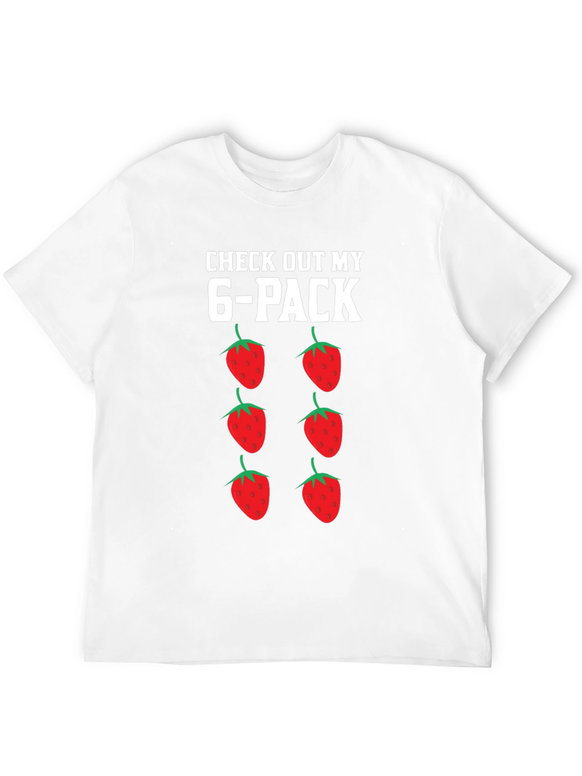 Funny Strawberry 6-Pack Graphic T-Shirt