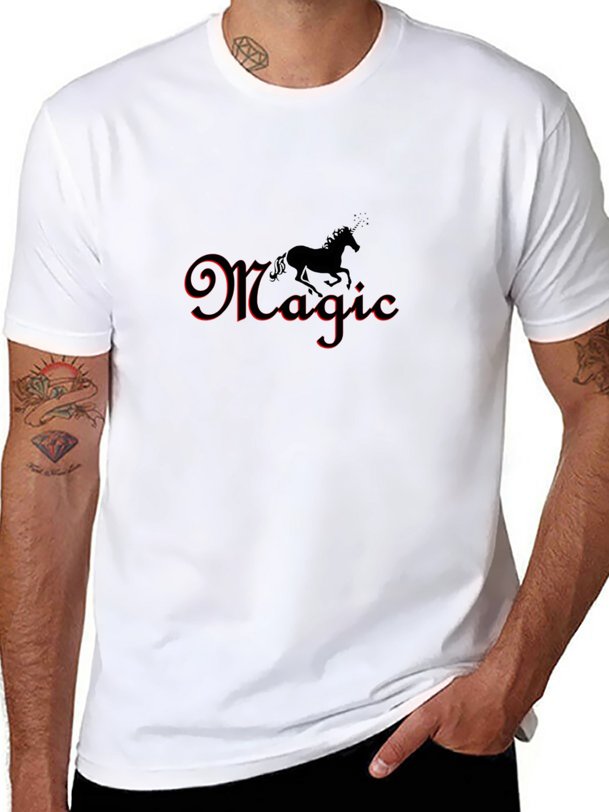 Magic Unicorn Black T-Shirt