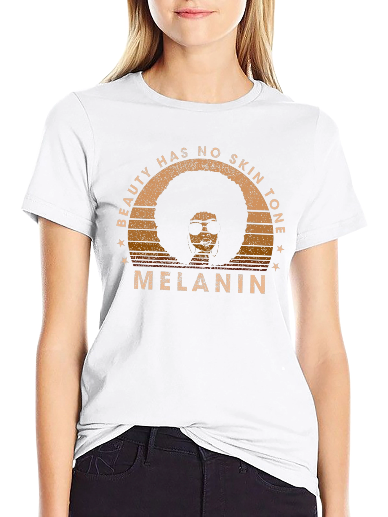 Beauty Has No Skin Tone Melanin Graphic Tee