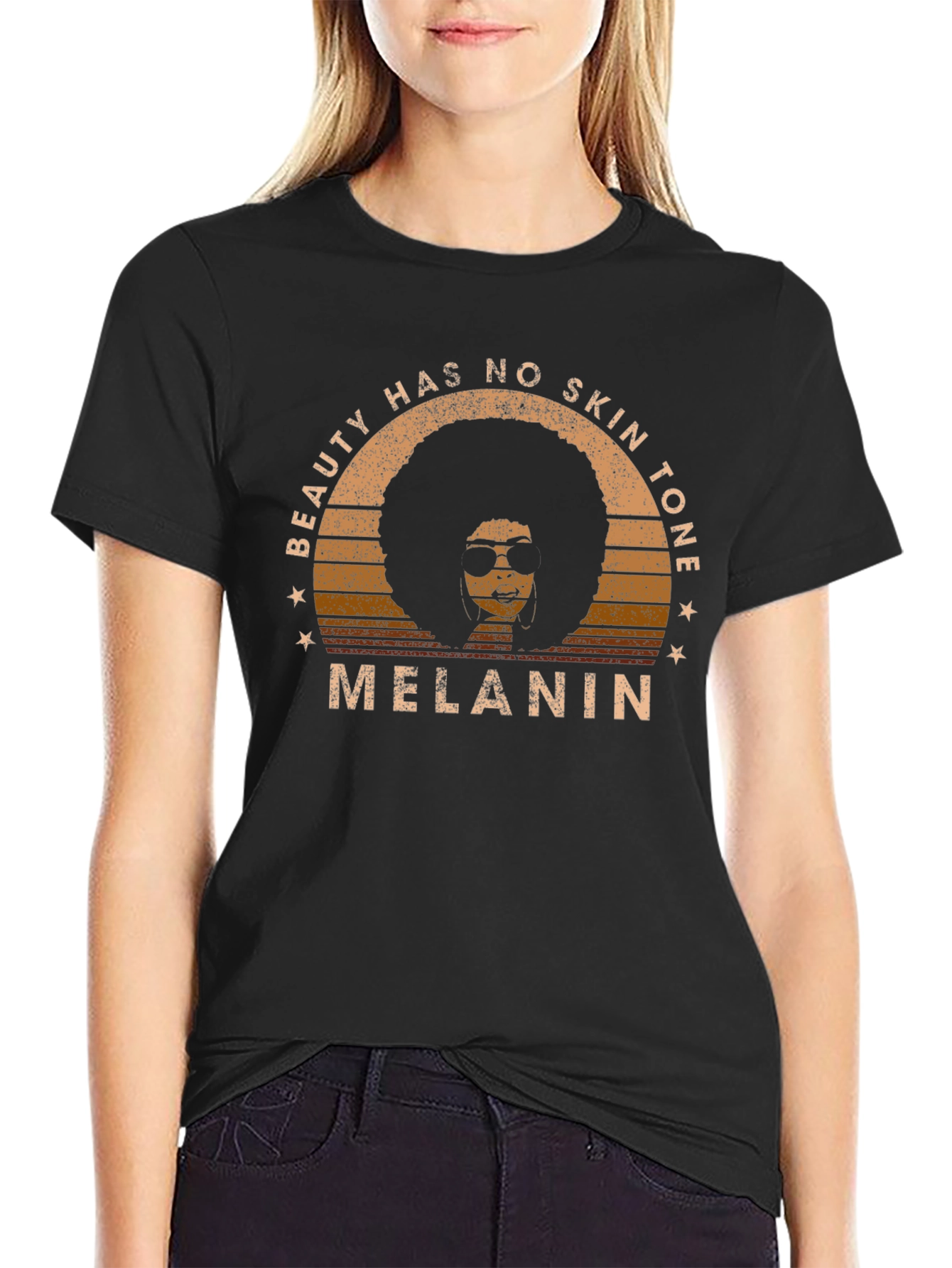 Beauty Has No Skin Tone Melanin Graphic Tee