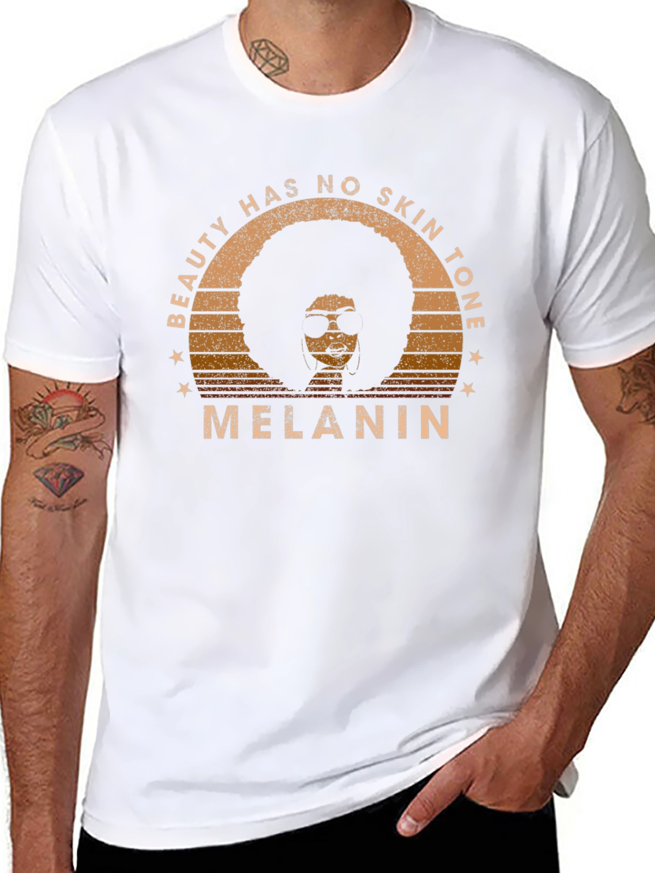 Beauty Has No Skin Tone Melanin Graphic Tee