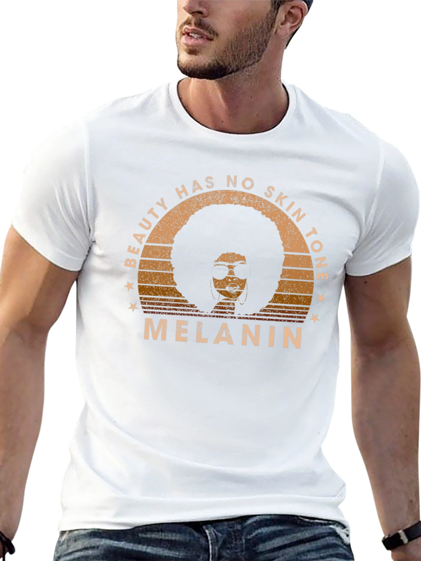 Beauty Has No Skin Tone Melanin Graphic Tee