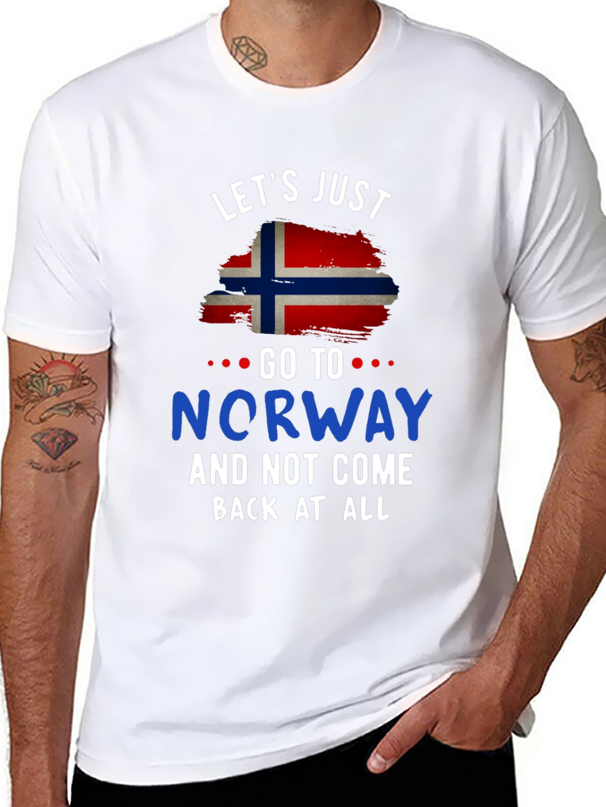 Norway Flag Graphic Tee - Lets Just Go!