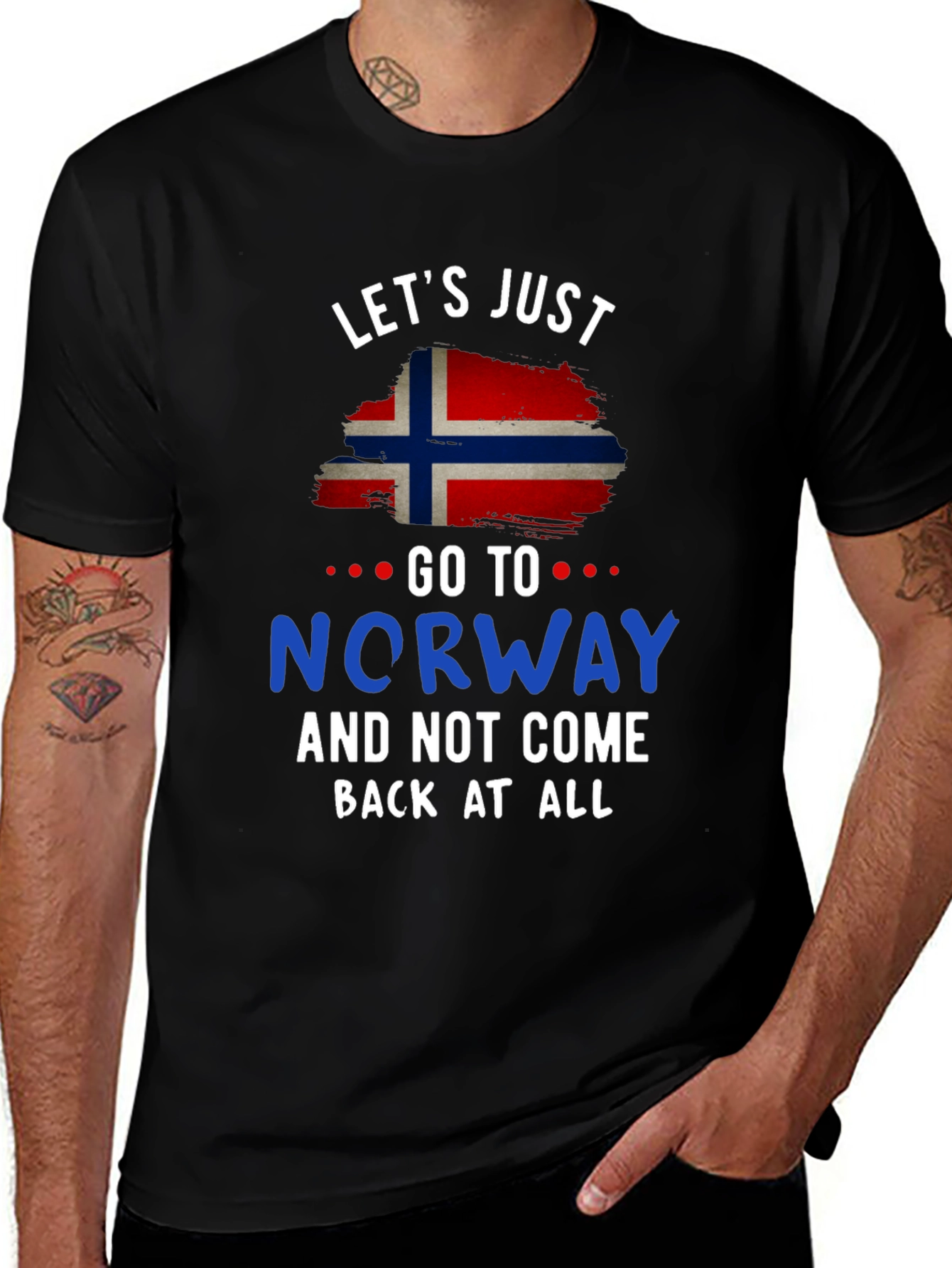 Norway Flag Graphic Tee - Lets Just Go!