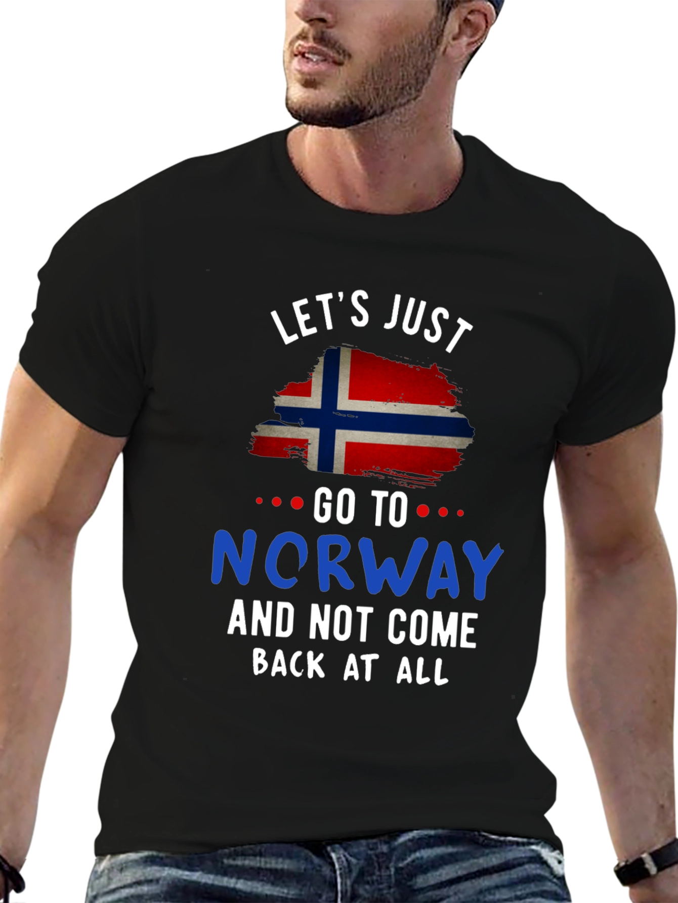 Norway Flag Graphic Tee - Lets Just Go!