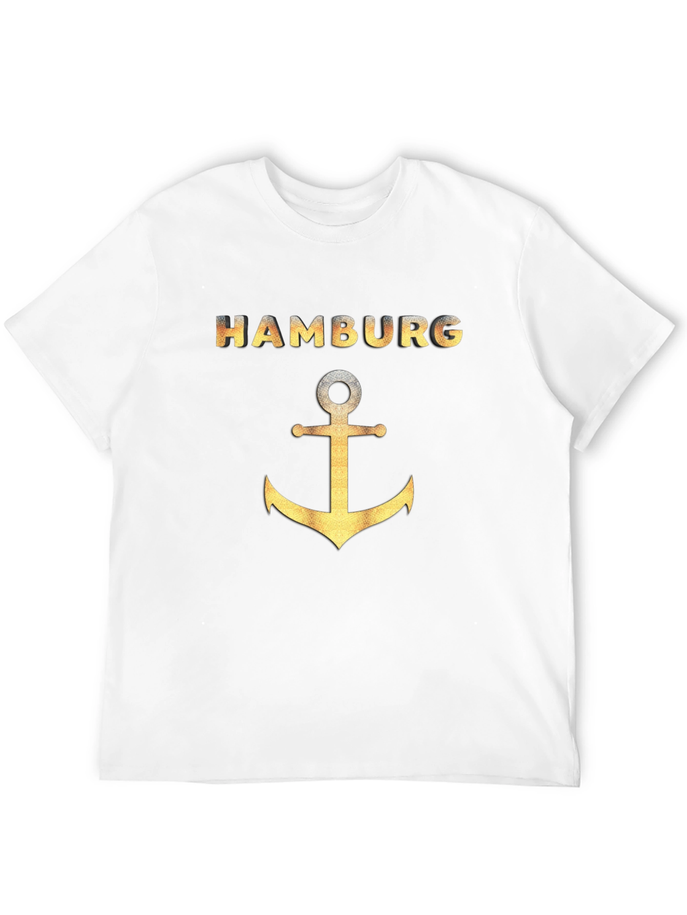 Hamburg Anchor T-Shirt - Gold Graphic Tee