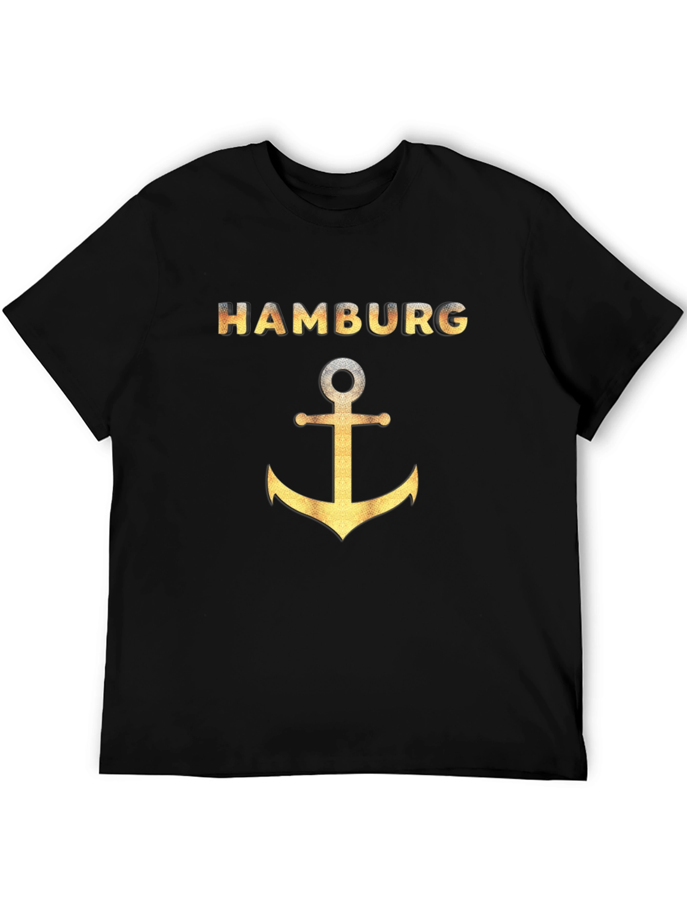 Hamburg Anchor T-Shirt - Gold Graphic Tee