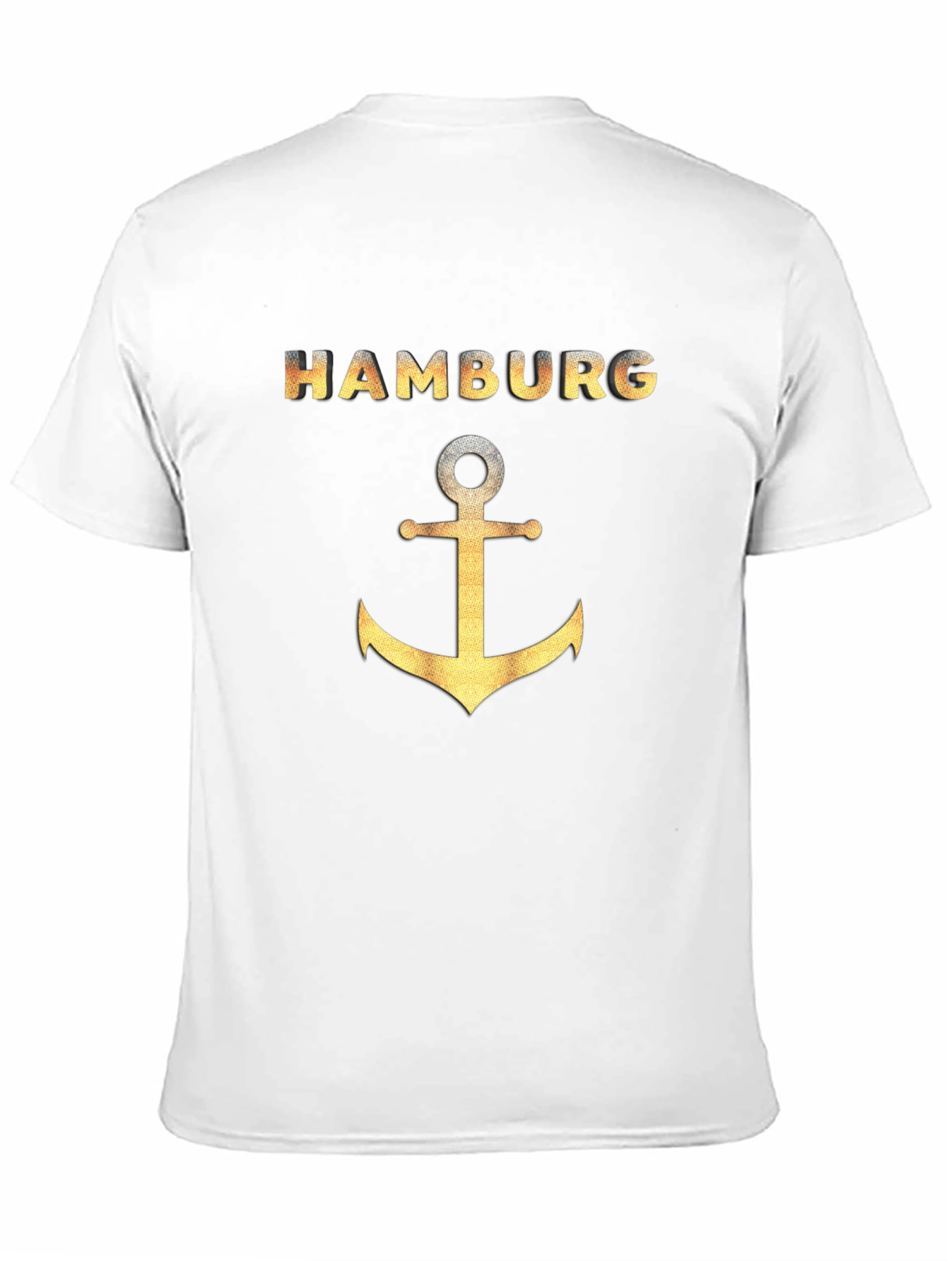 Hamburg Anchor T-Shirt - Gold Graphic Tee