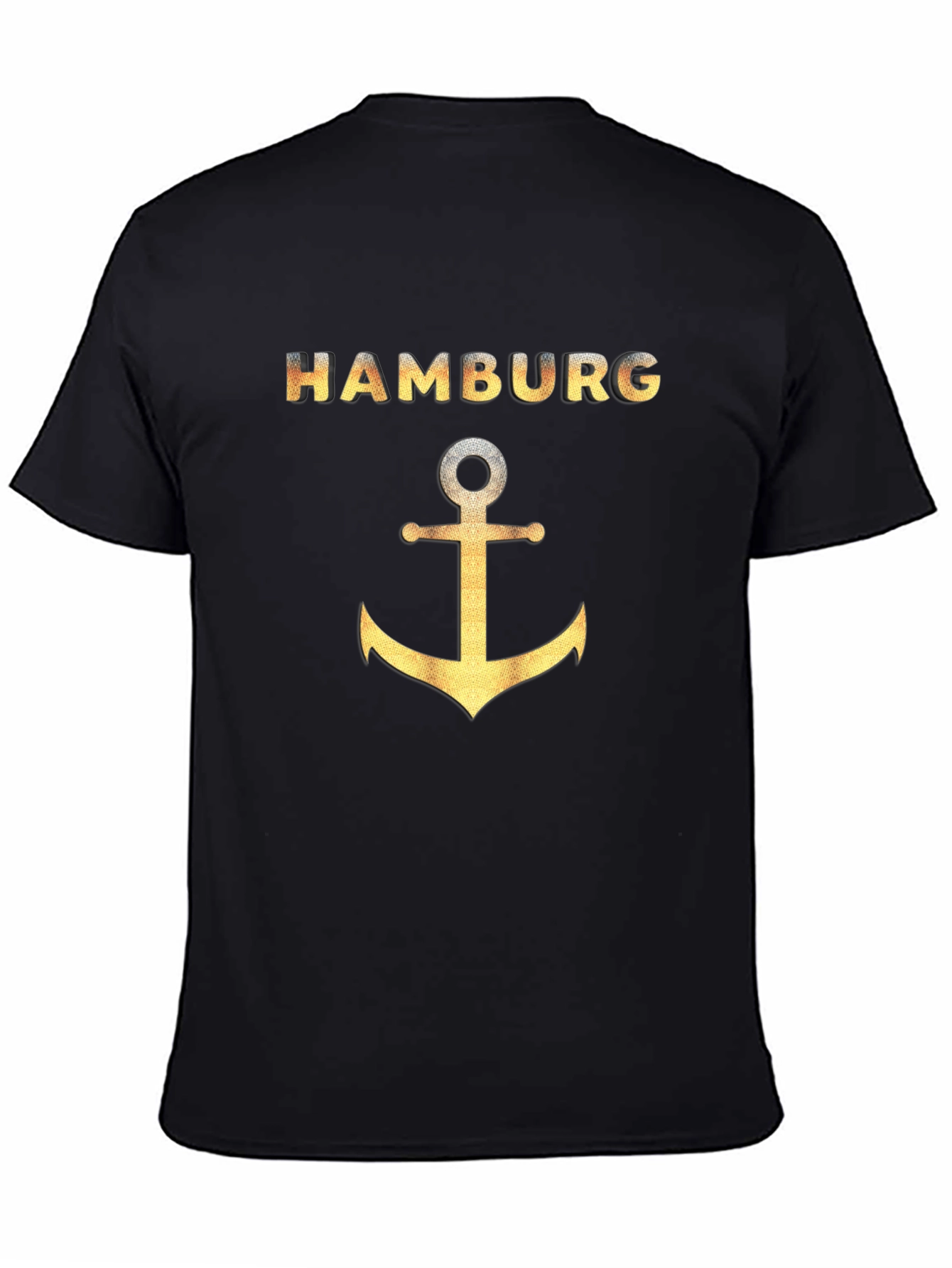 Hamburg Anchor T-Shirt - Gold Graphic Tee