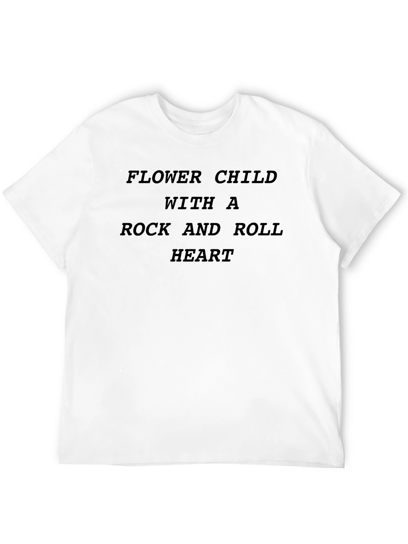 Flower Child Rock and Roll Heart T-Shirt