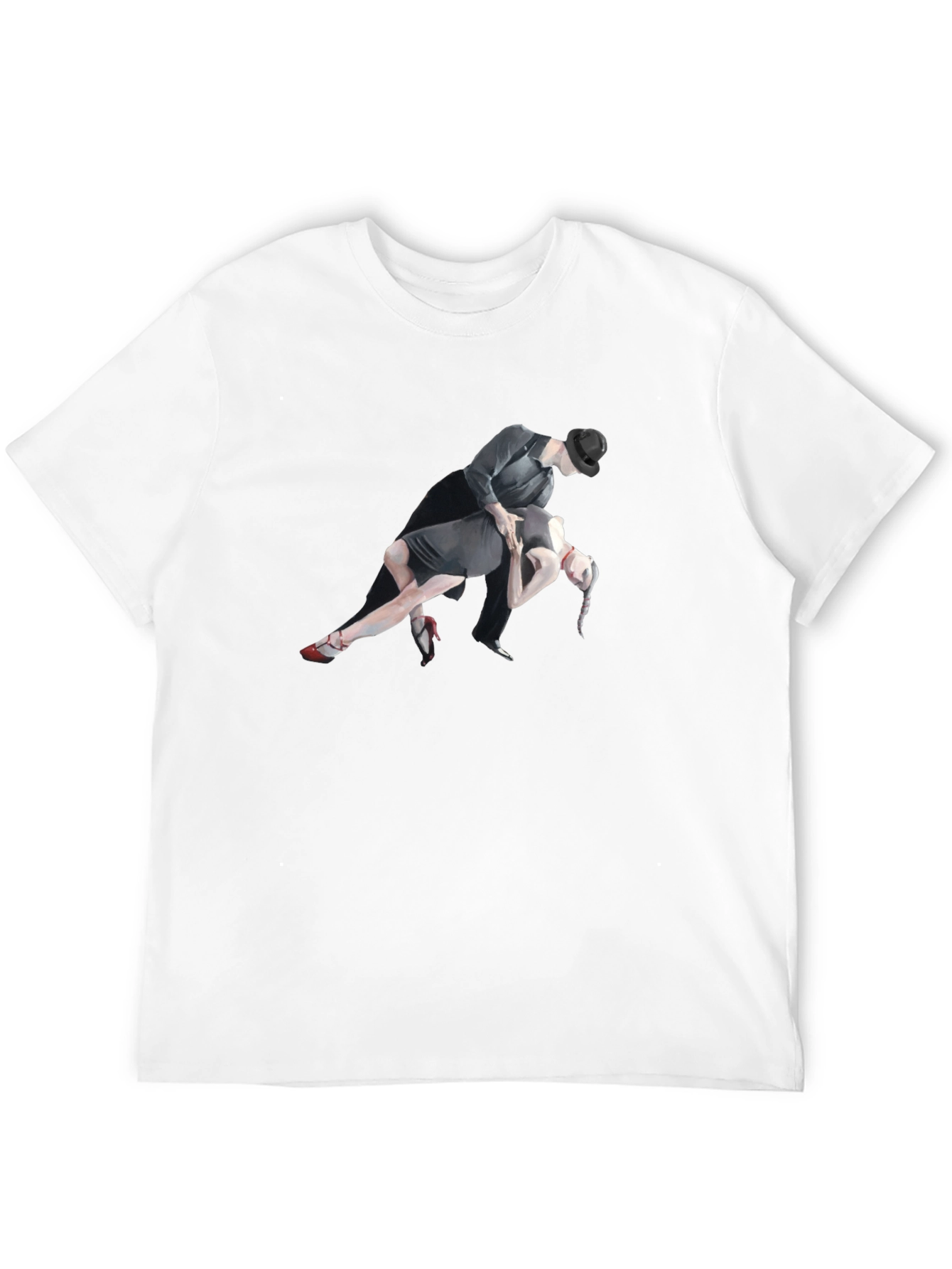 Tango Dance Graphic Tee - Stylish Black T-Shirt