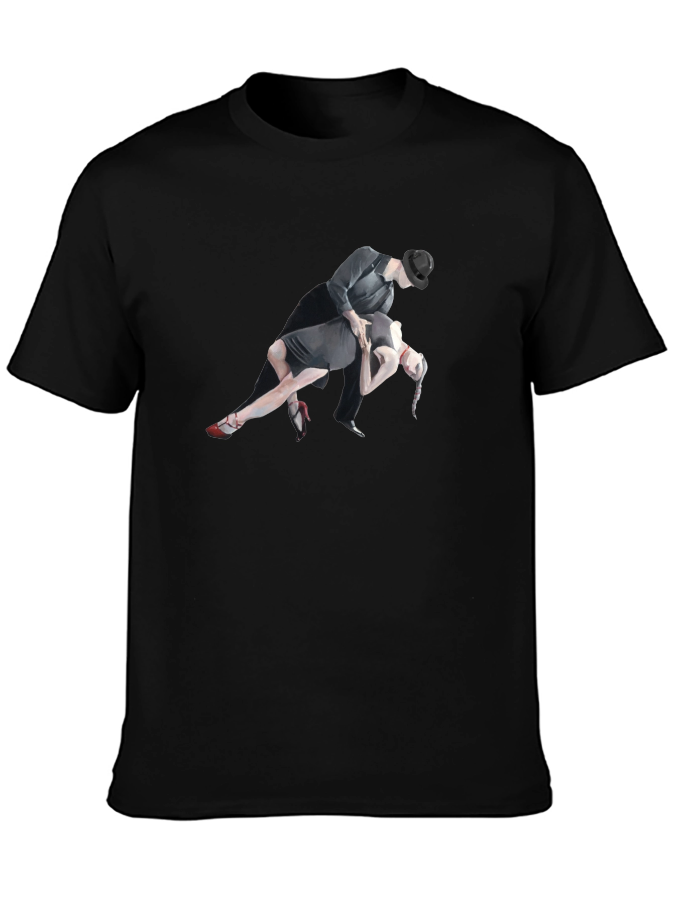Tango Dance Graphic Tee - Stylish Black T-Shirt
