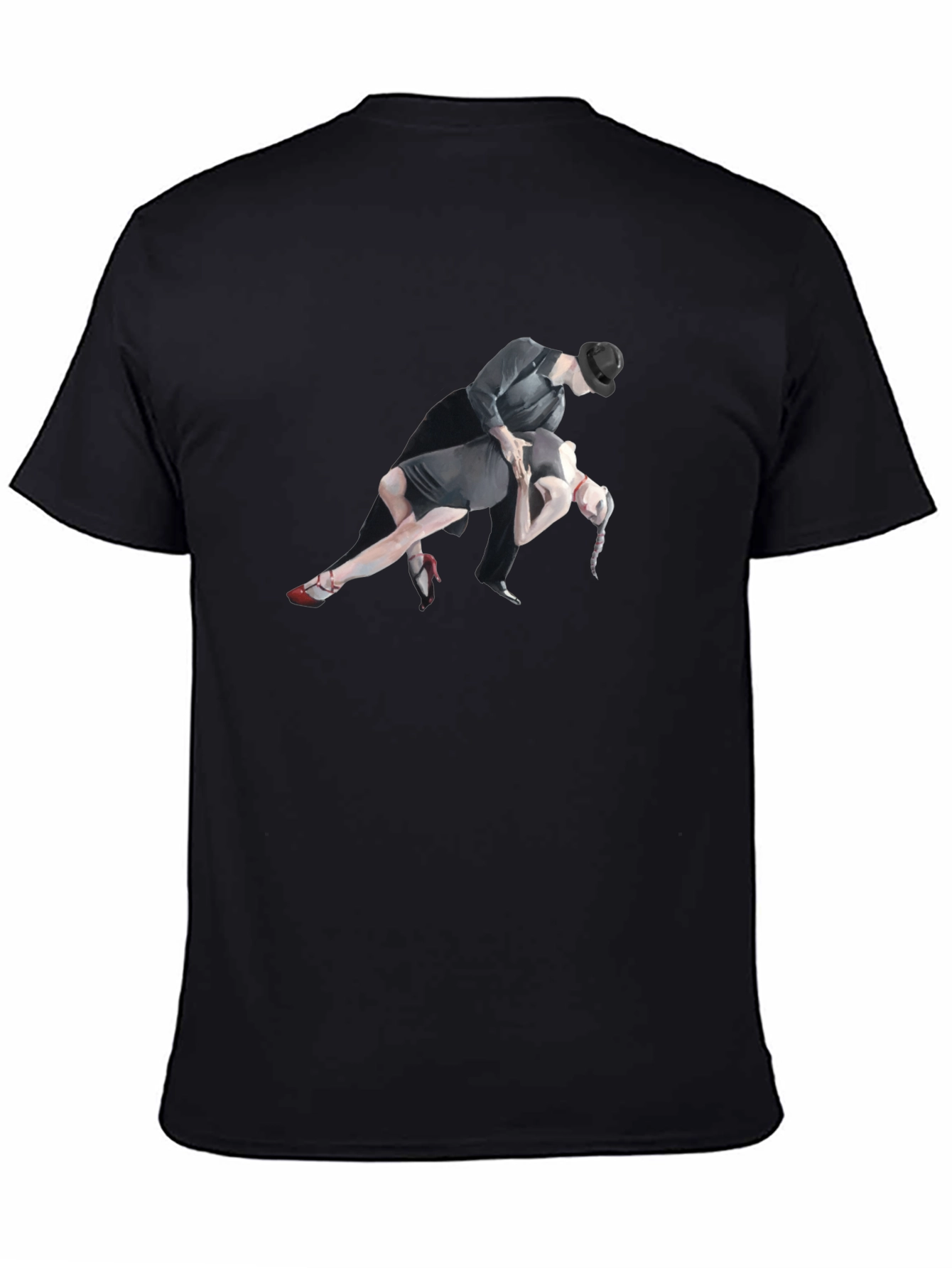 Tango Dance Graphic Tee - Stylish Black T-Shirt
