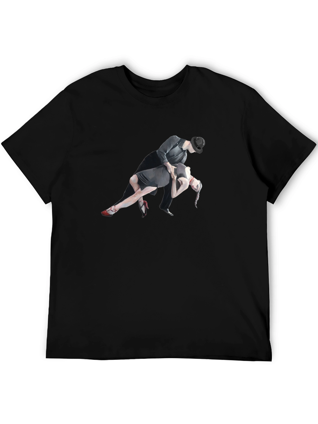 Tango Dance Graphic Tee - Stylish Black T-Shirt