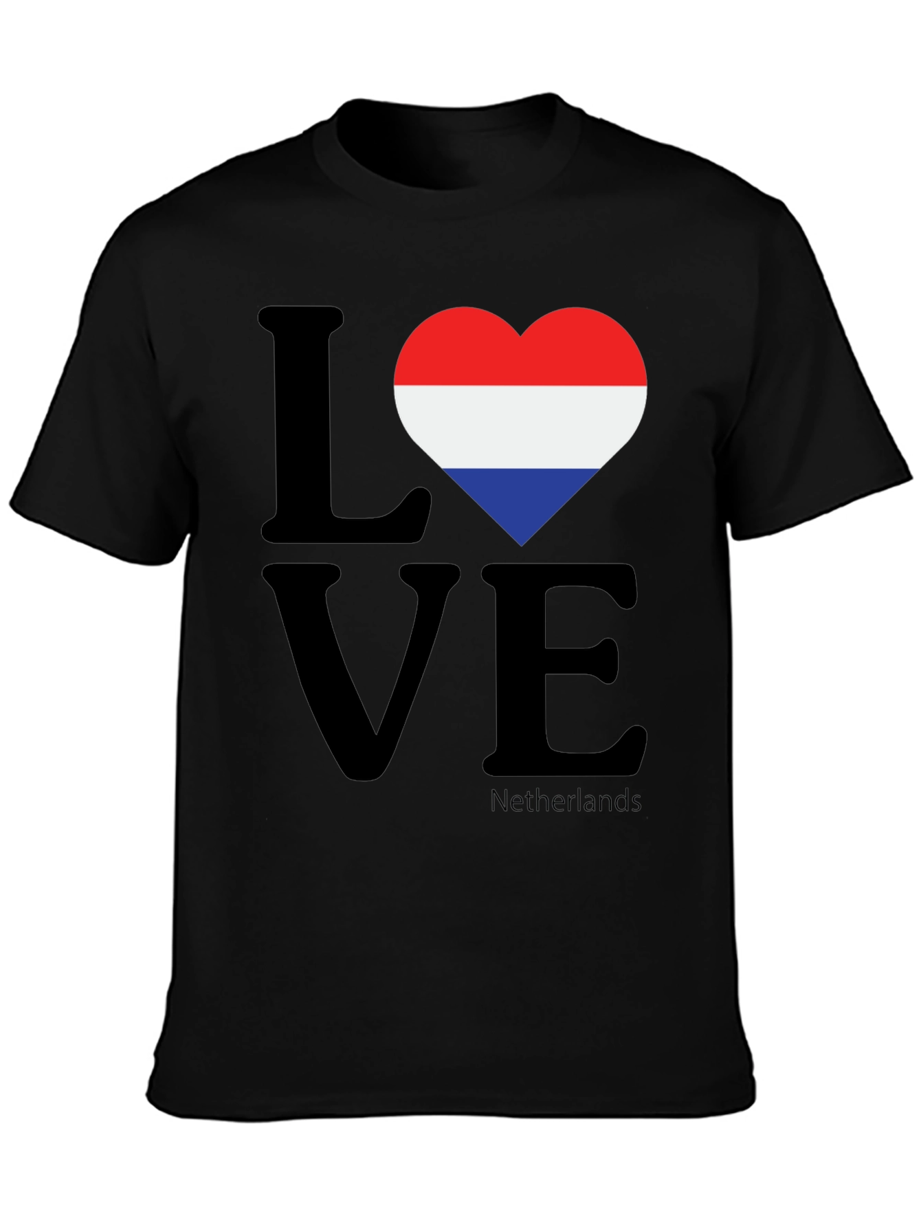 Netherlands Flag Heart T-Shirt
