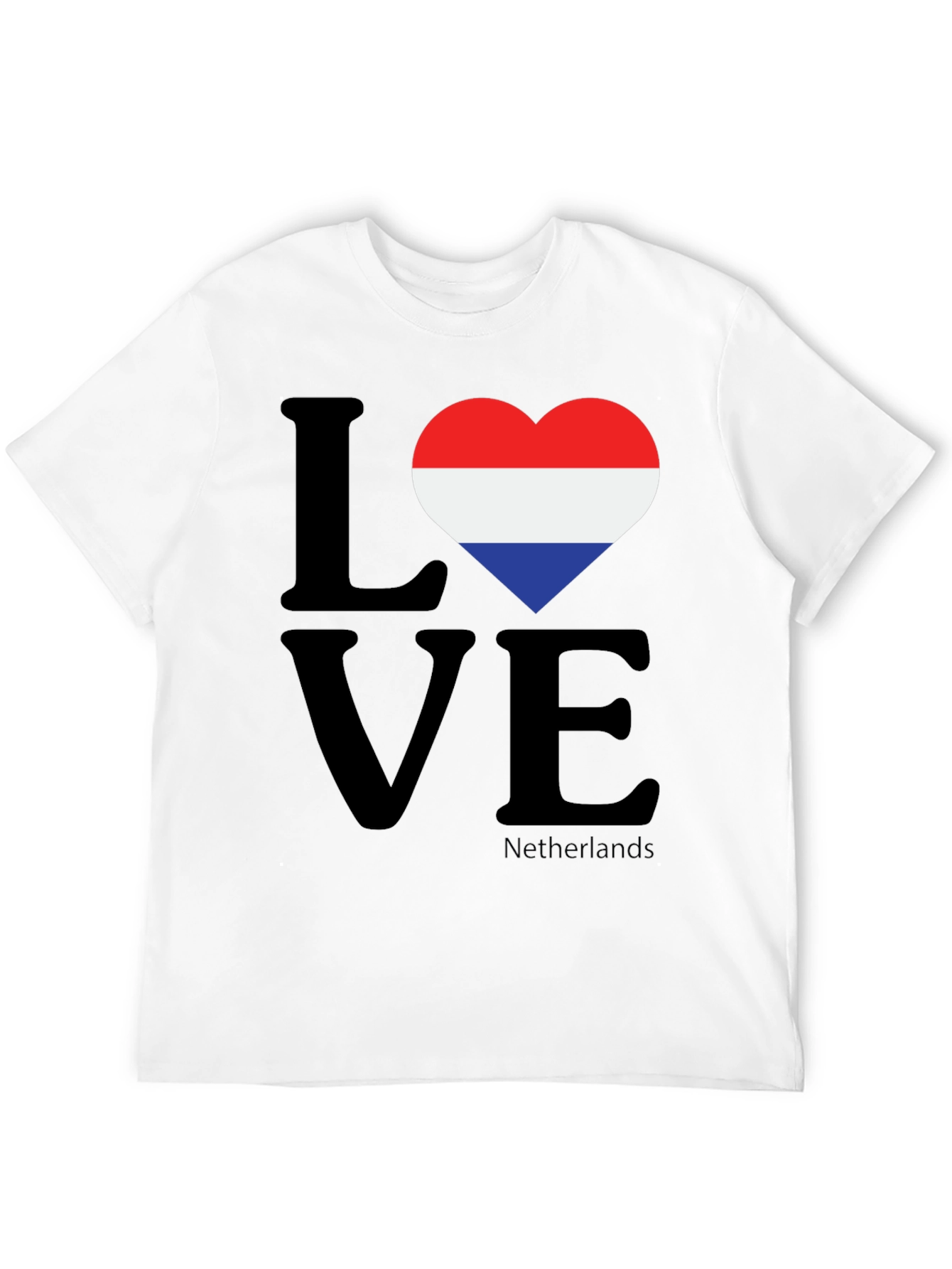 Netherlands Flag Heart T-Shirt
