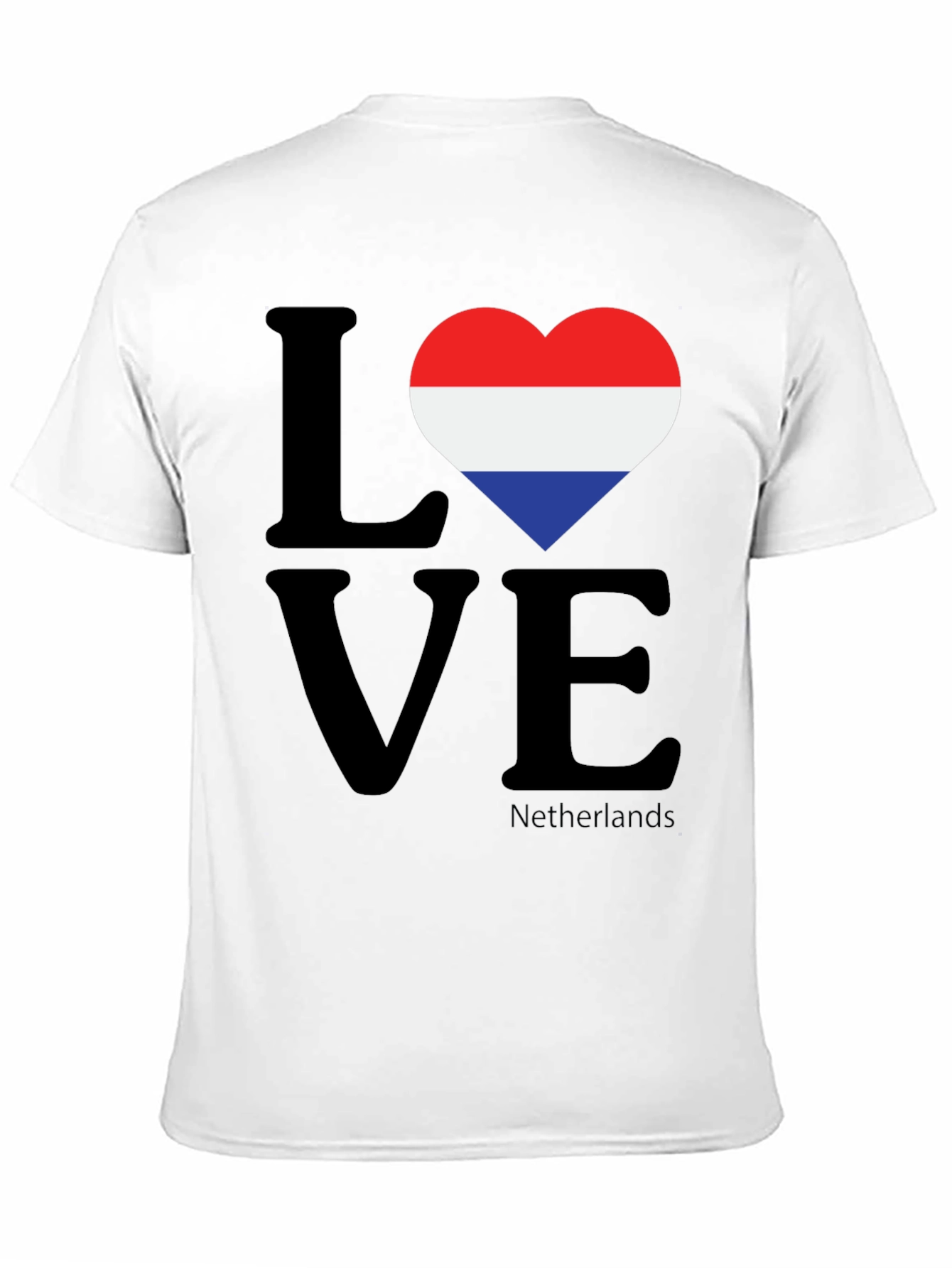 Netherlands Flag Heart T-Shirt