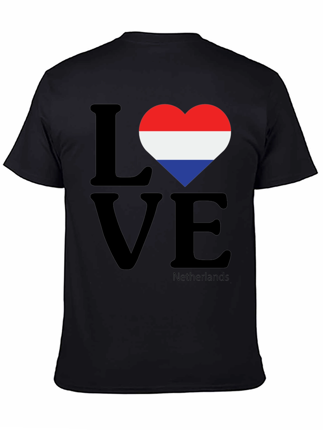 Netherlands Flag Heart T-Shirt