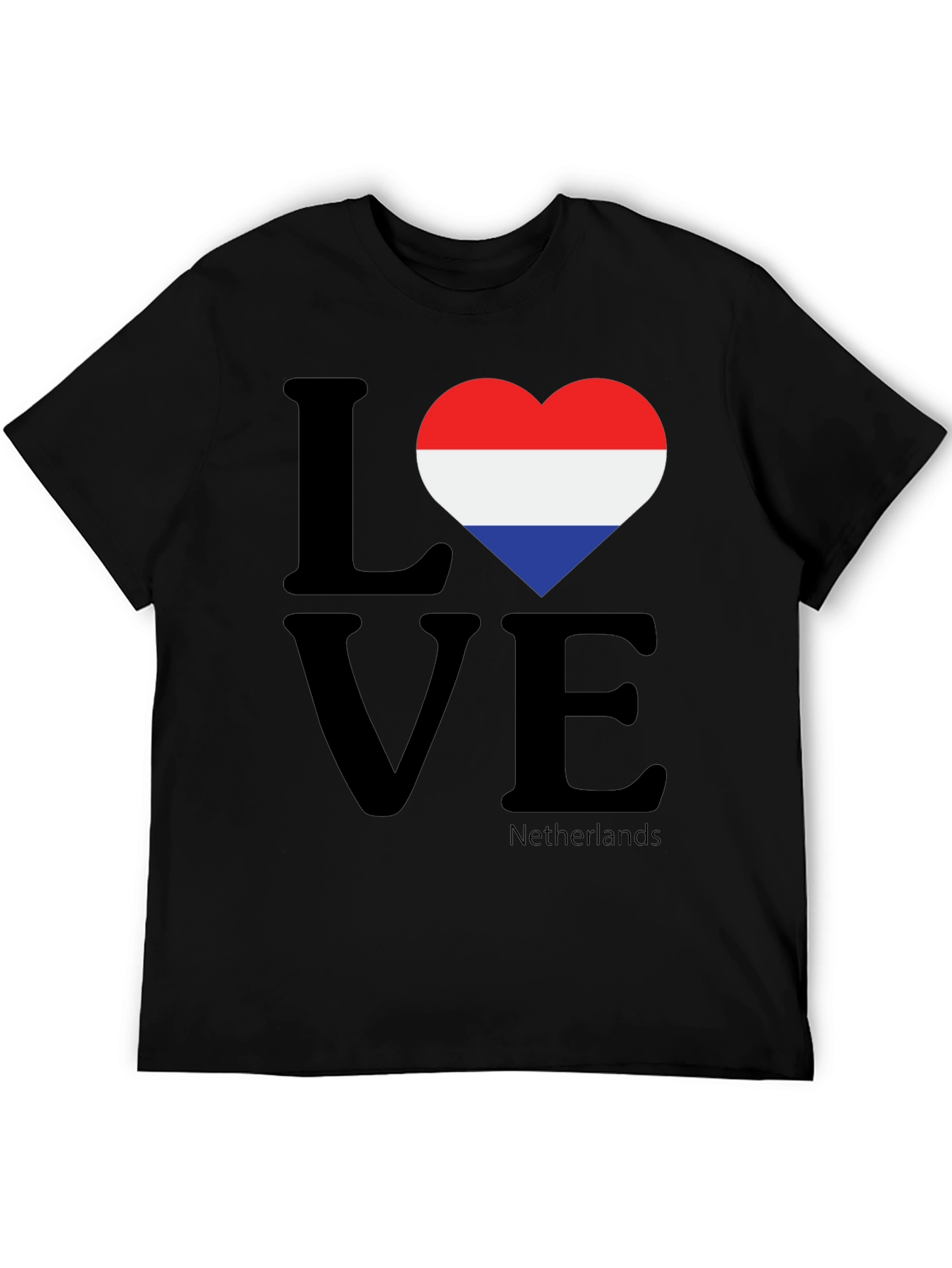 Netherlands Flag Heart T-Shirt