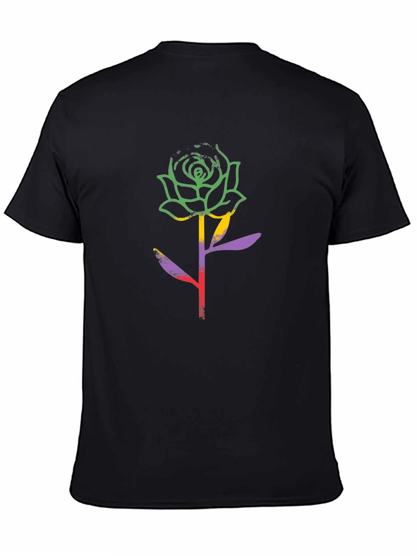 Rose Graphic Black T-Shirt