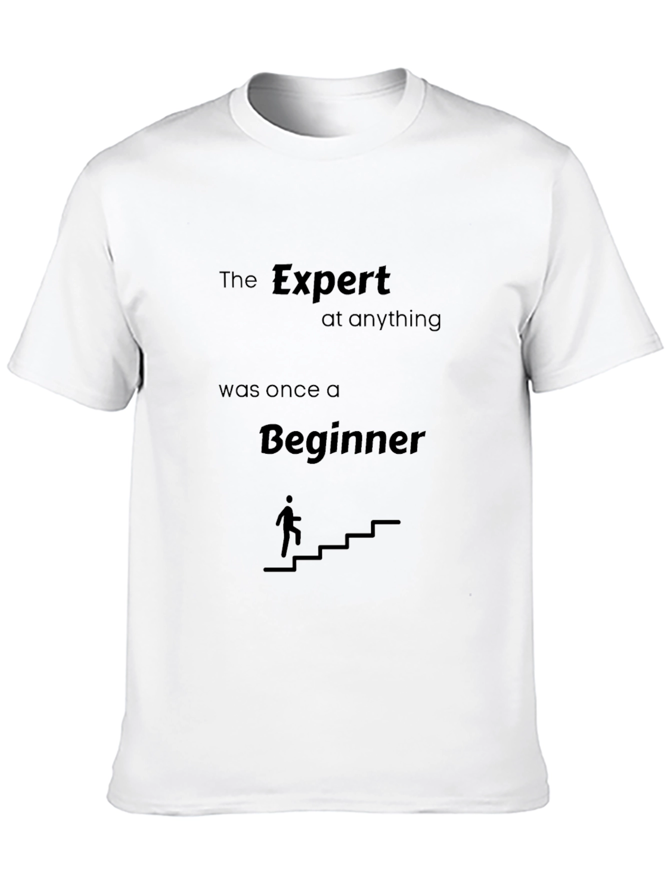 Expert Beginner Motivational Black T-Shirt